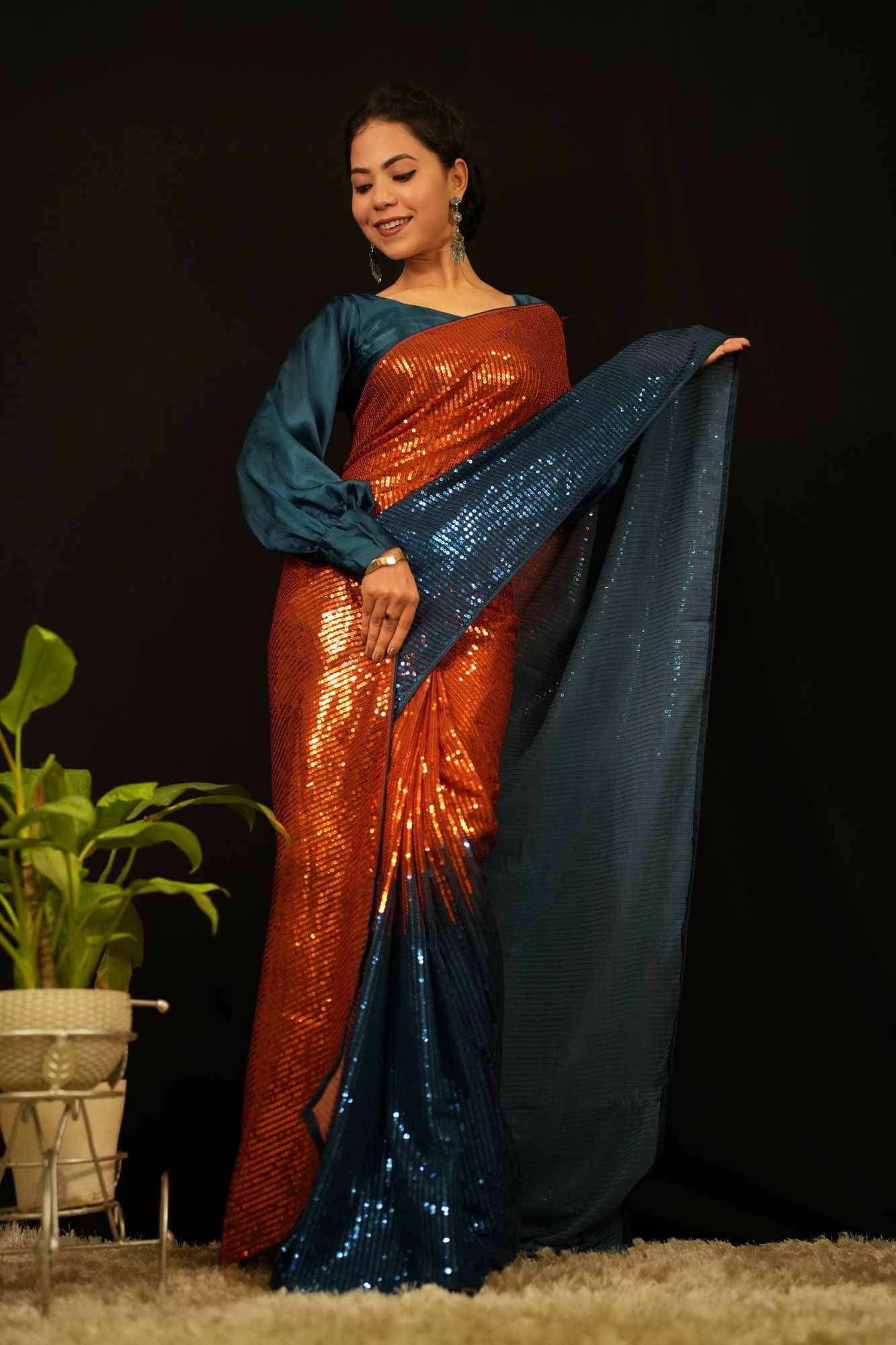 Ready to Wear One Minute Sarees Prestitched Sarees customised Plus Size
