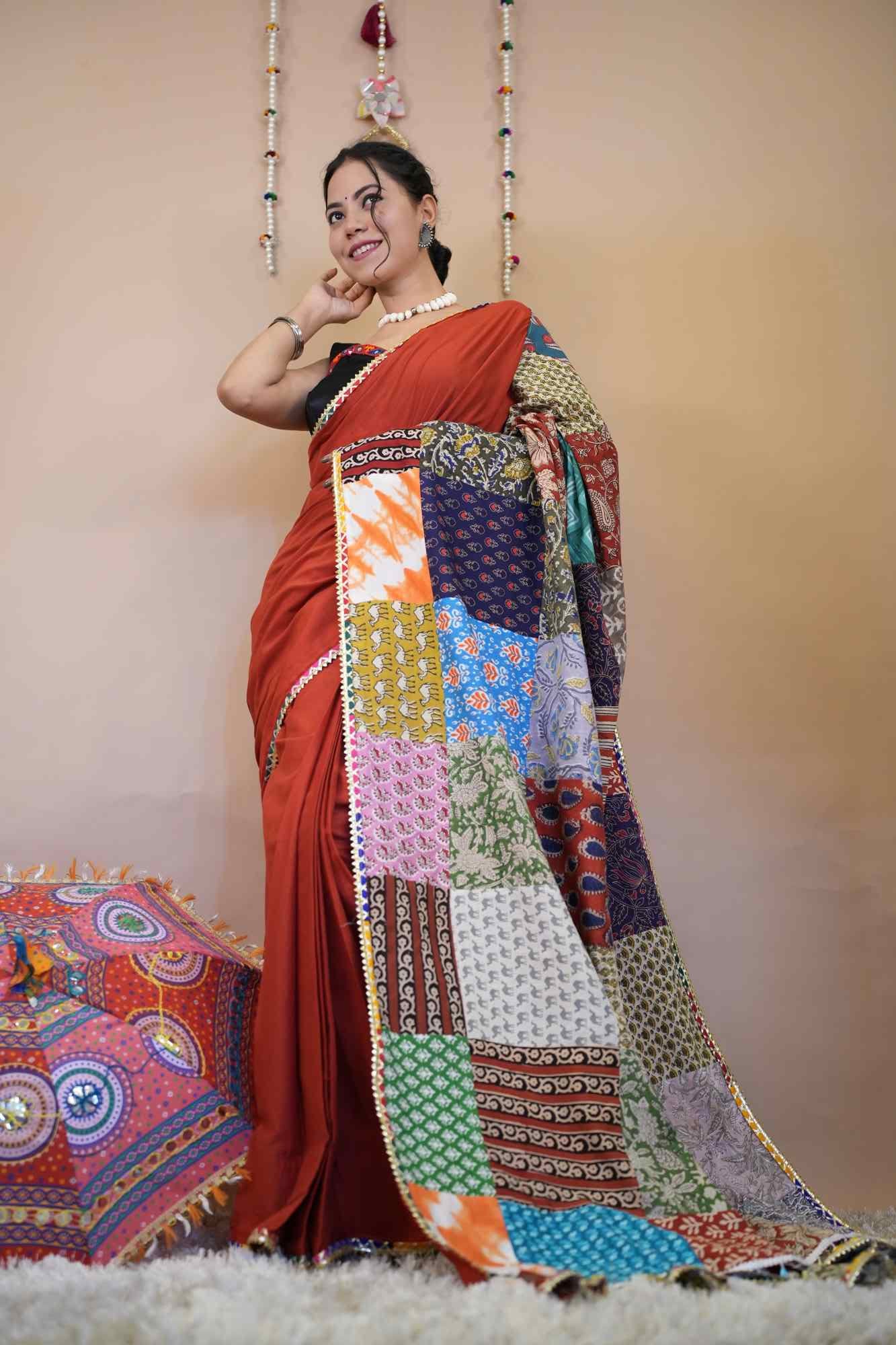 Ready to Wear One Minute Sarees Prestitched Sarees customised Plus Size