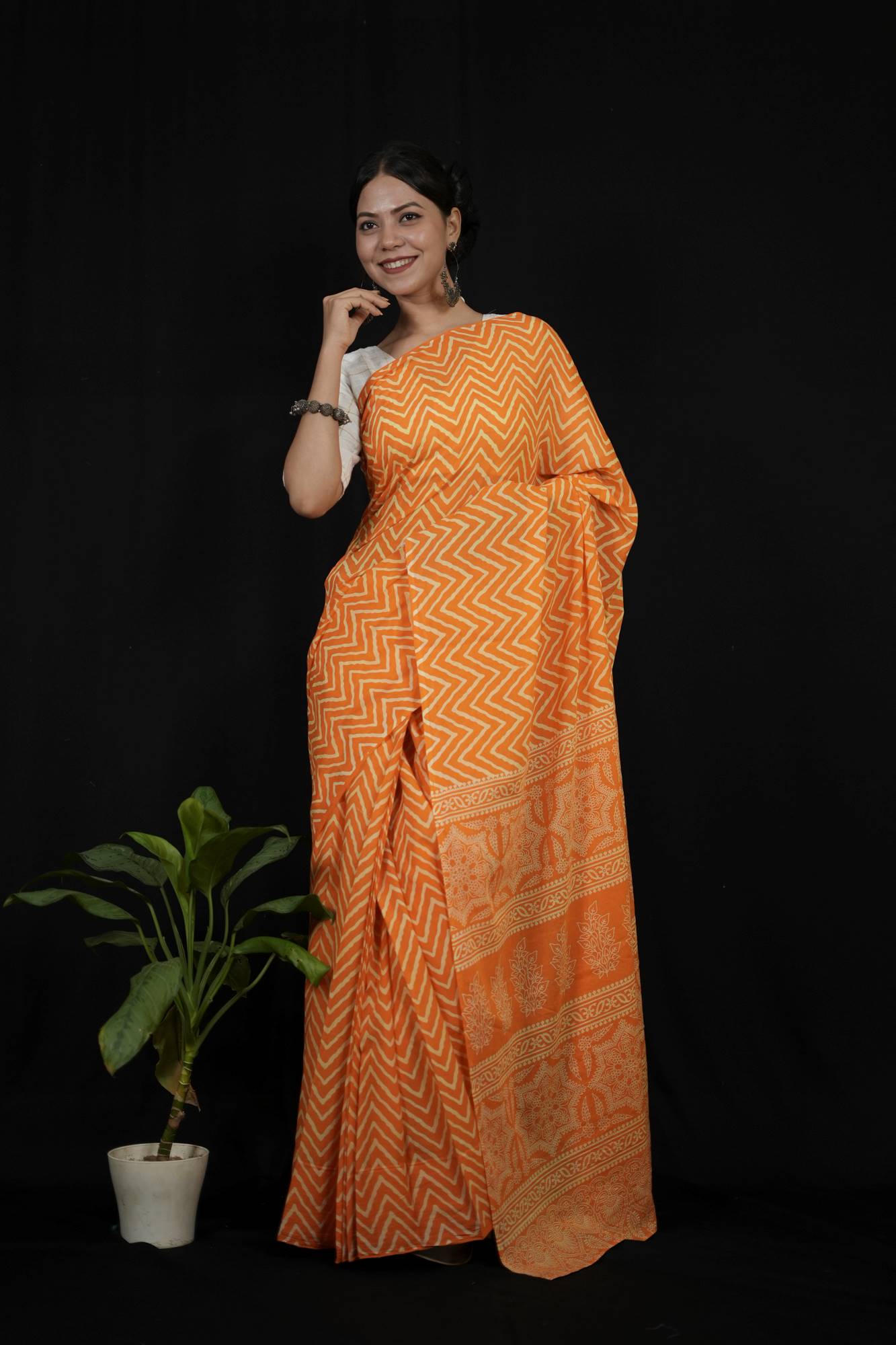 Mul mul ready to wear saree