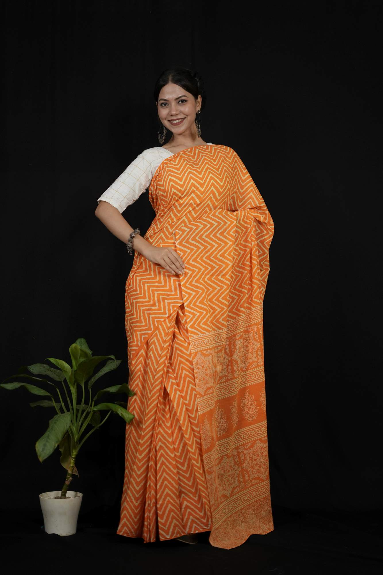 Mul mul ready to wear saree