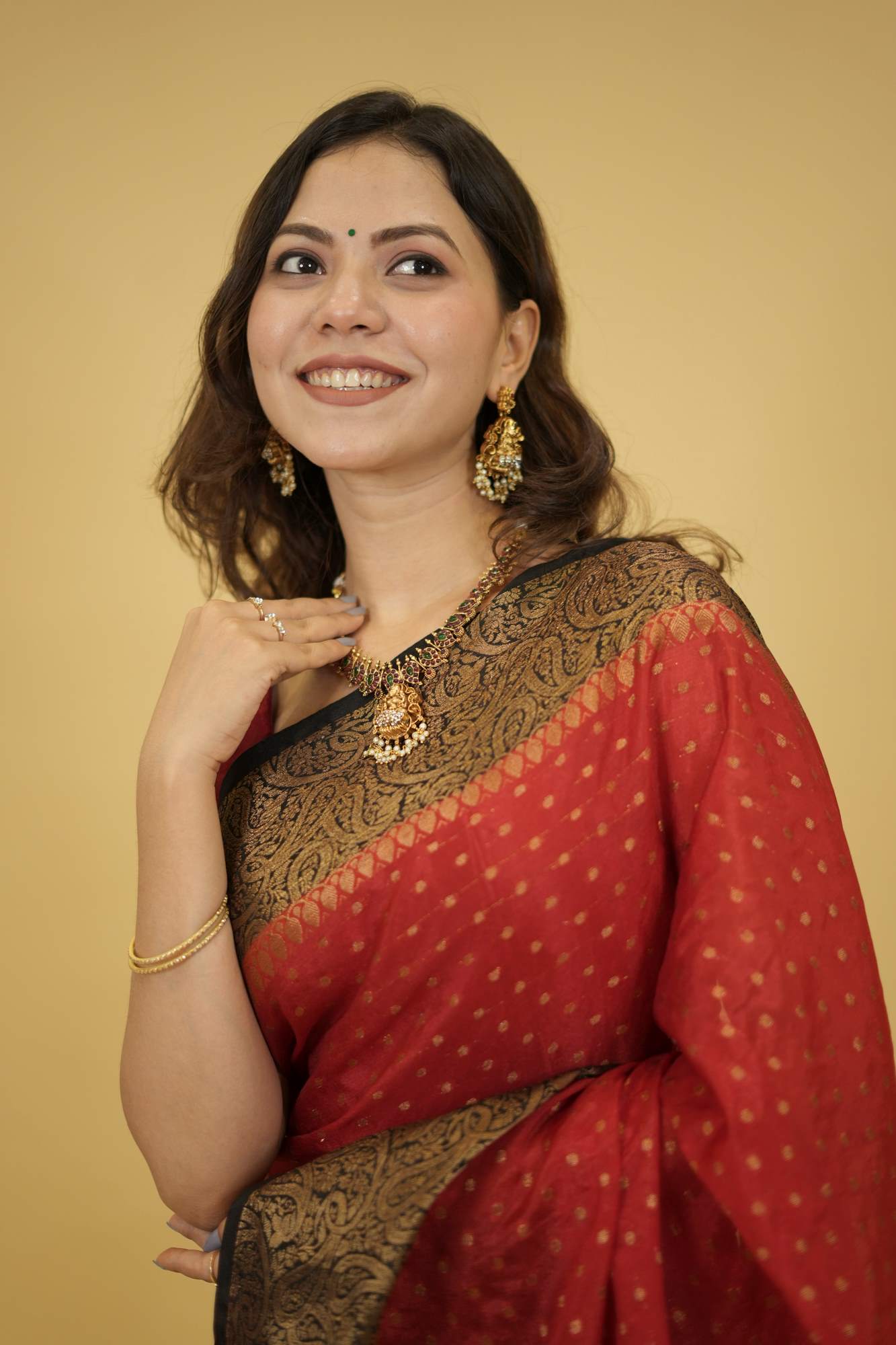 Banarasi with rich contrast woven pallu Ready to Wear saree