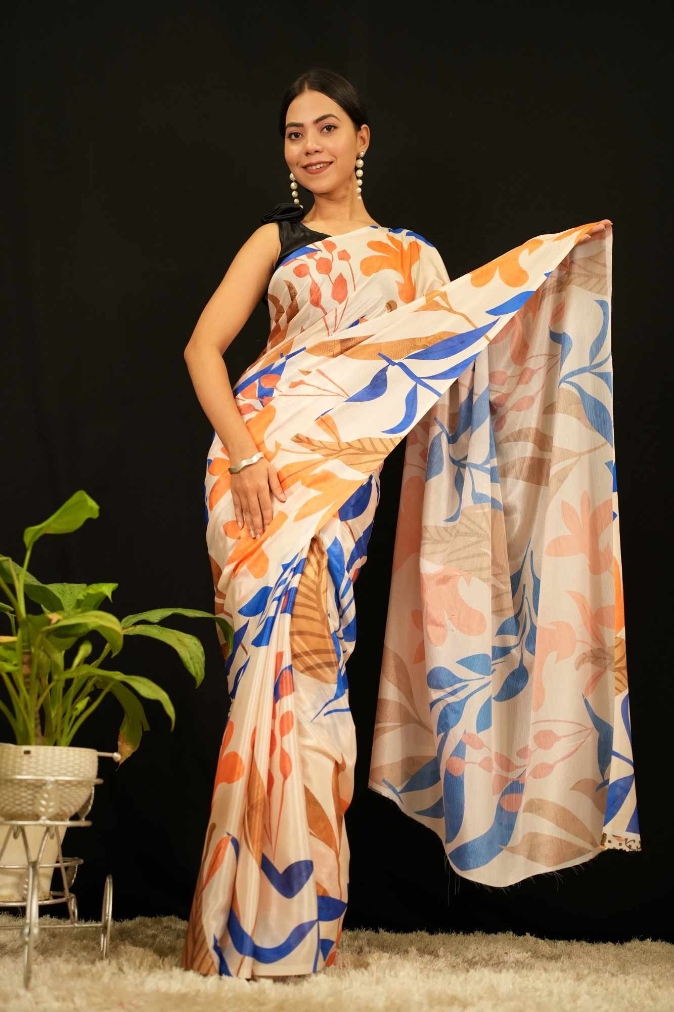 Ready to Wear One Minute Sarees Prestitched Sarees customised Plus Size