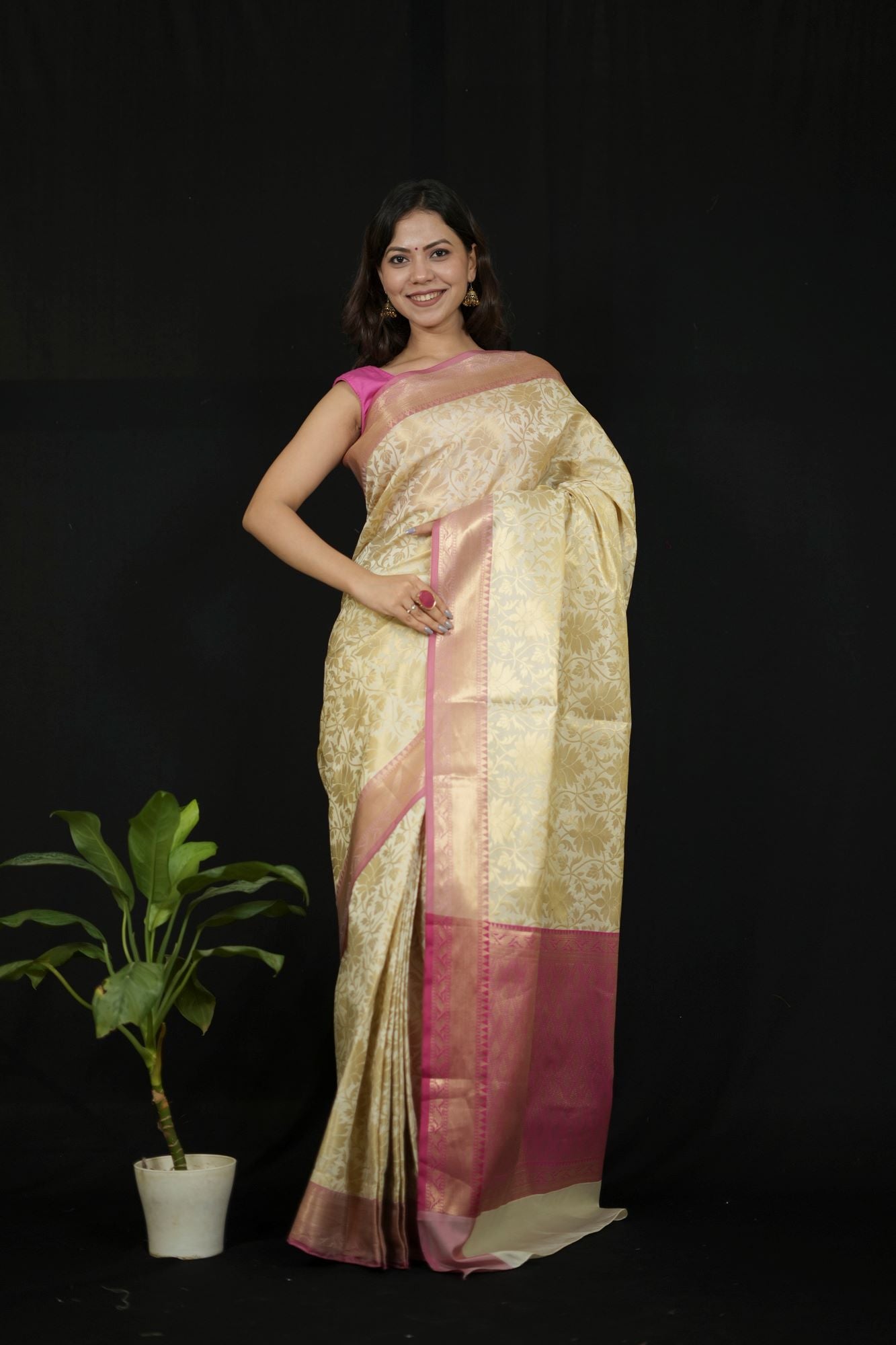 Janhvi Kapoor inspired Banarasi ready to wear saree