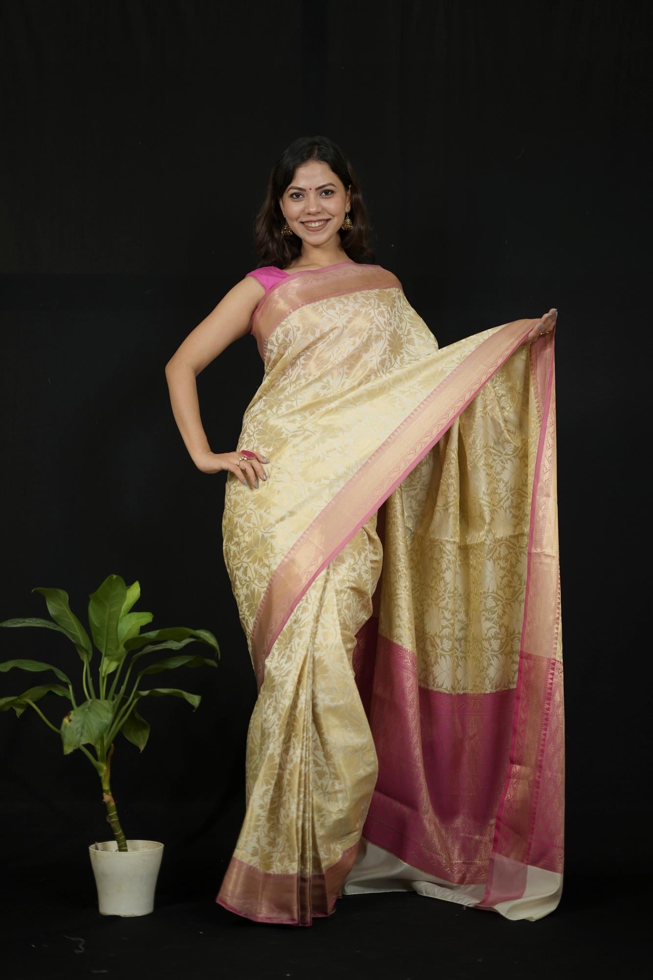 Janhvi Kapoor inspired Banarasi ready to wear saree