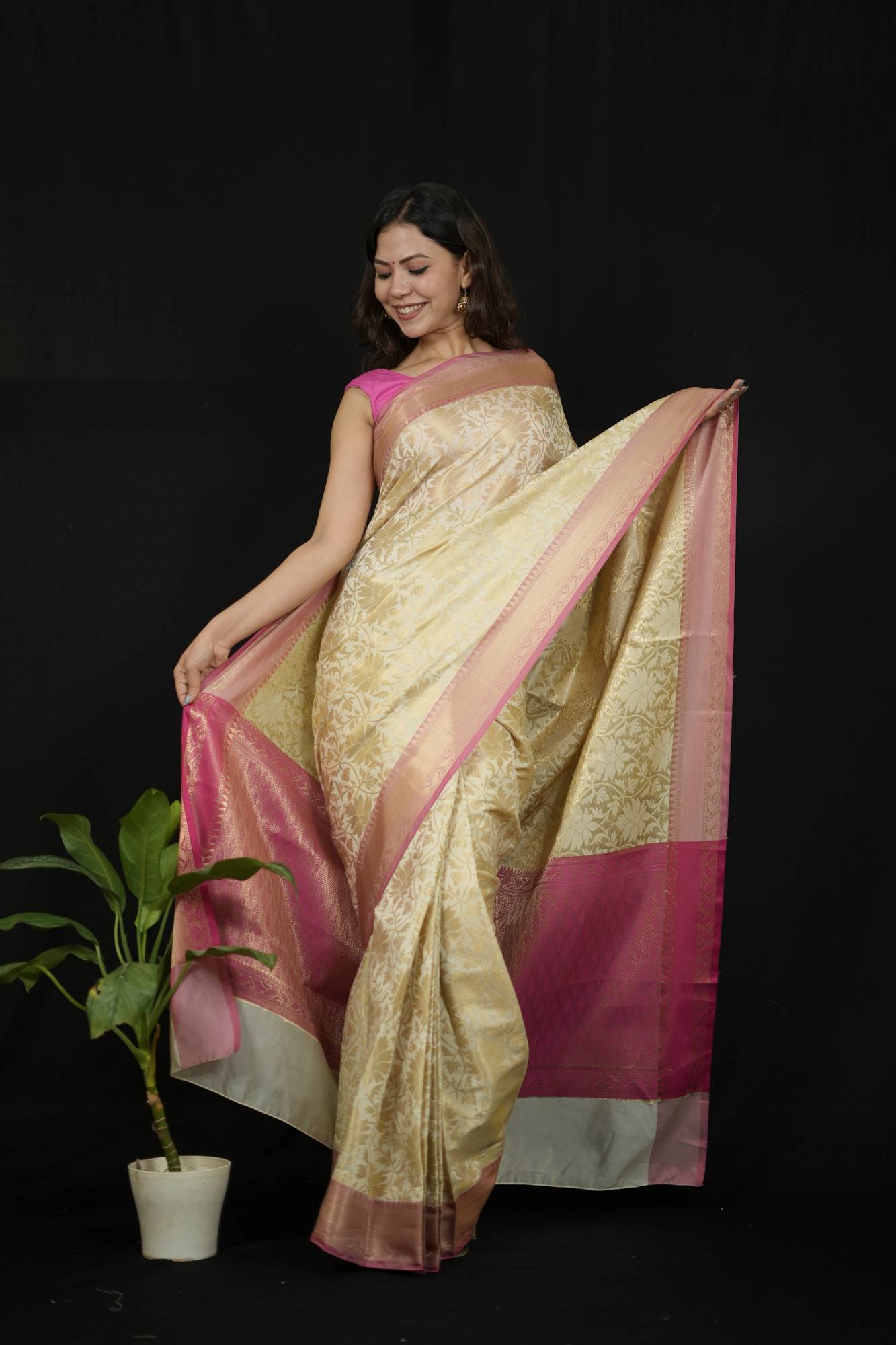 Janhvi Kapoor inspired Banarasi ready to wear saree