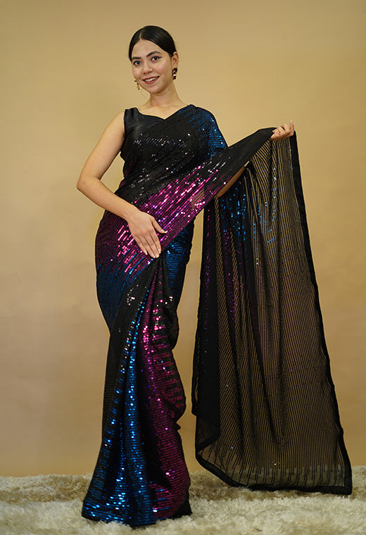 Ready to Wear One Minute Sarees Prestitched Sarees customised Plus Size