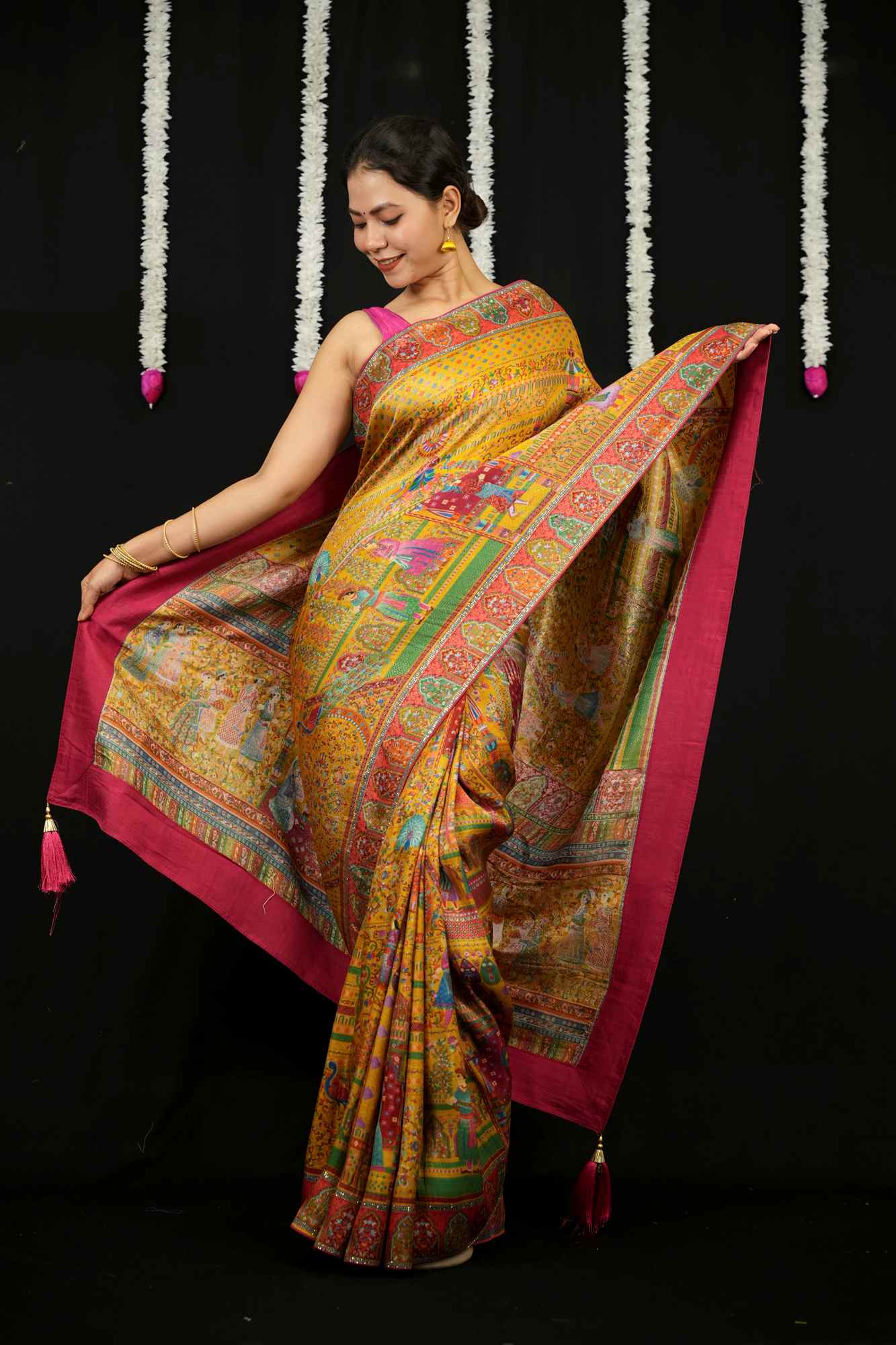 Silk Heritage with Mughal Darbar Weave, Intricate Motifs & Grand Pallu Ready To Wear Saree