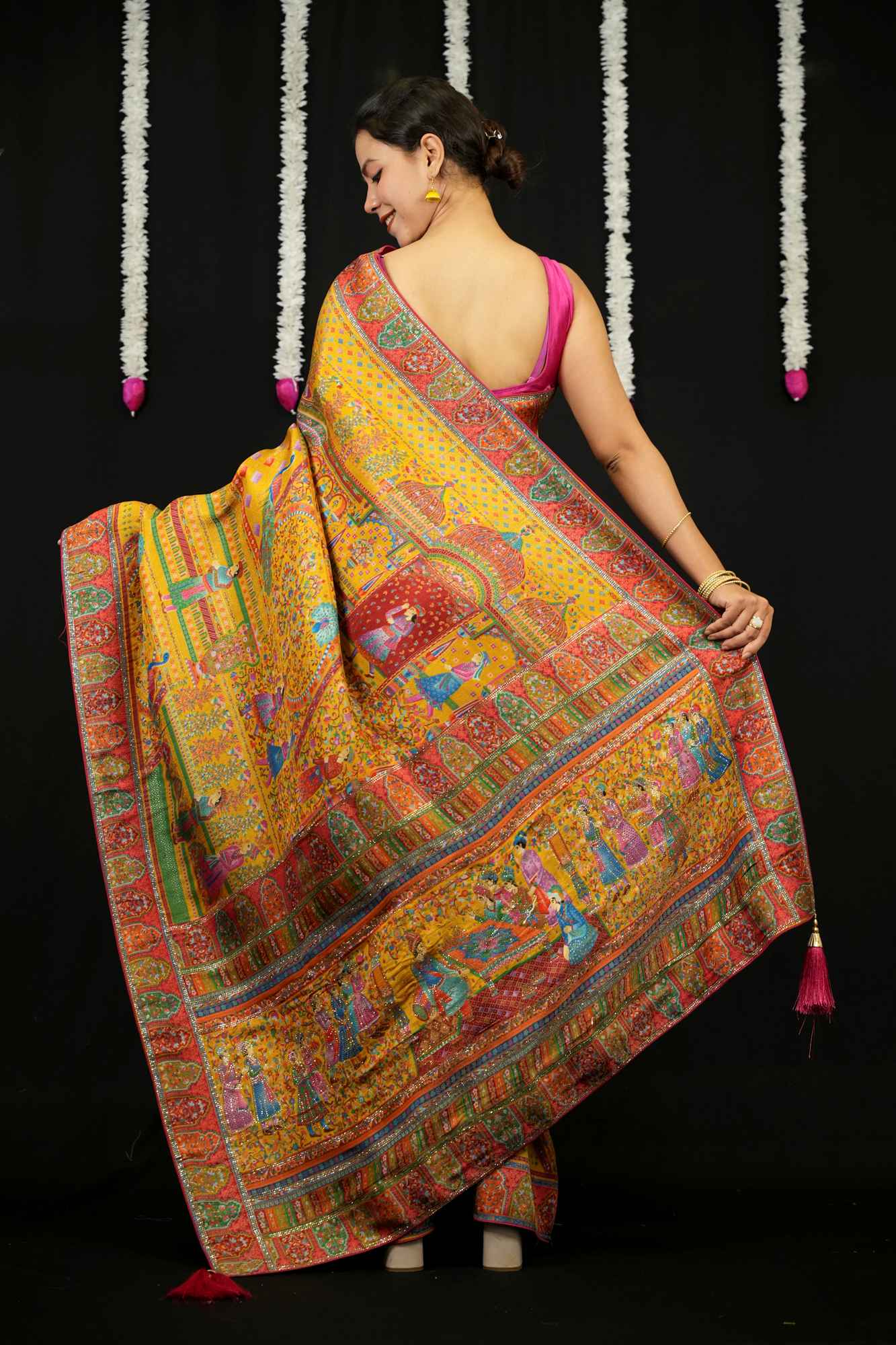 Silk Heritage with Mughal Darbar Weave, Intricate Motifs & Grand Pallu Ready To Wear Saree