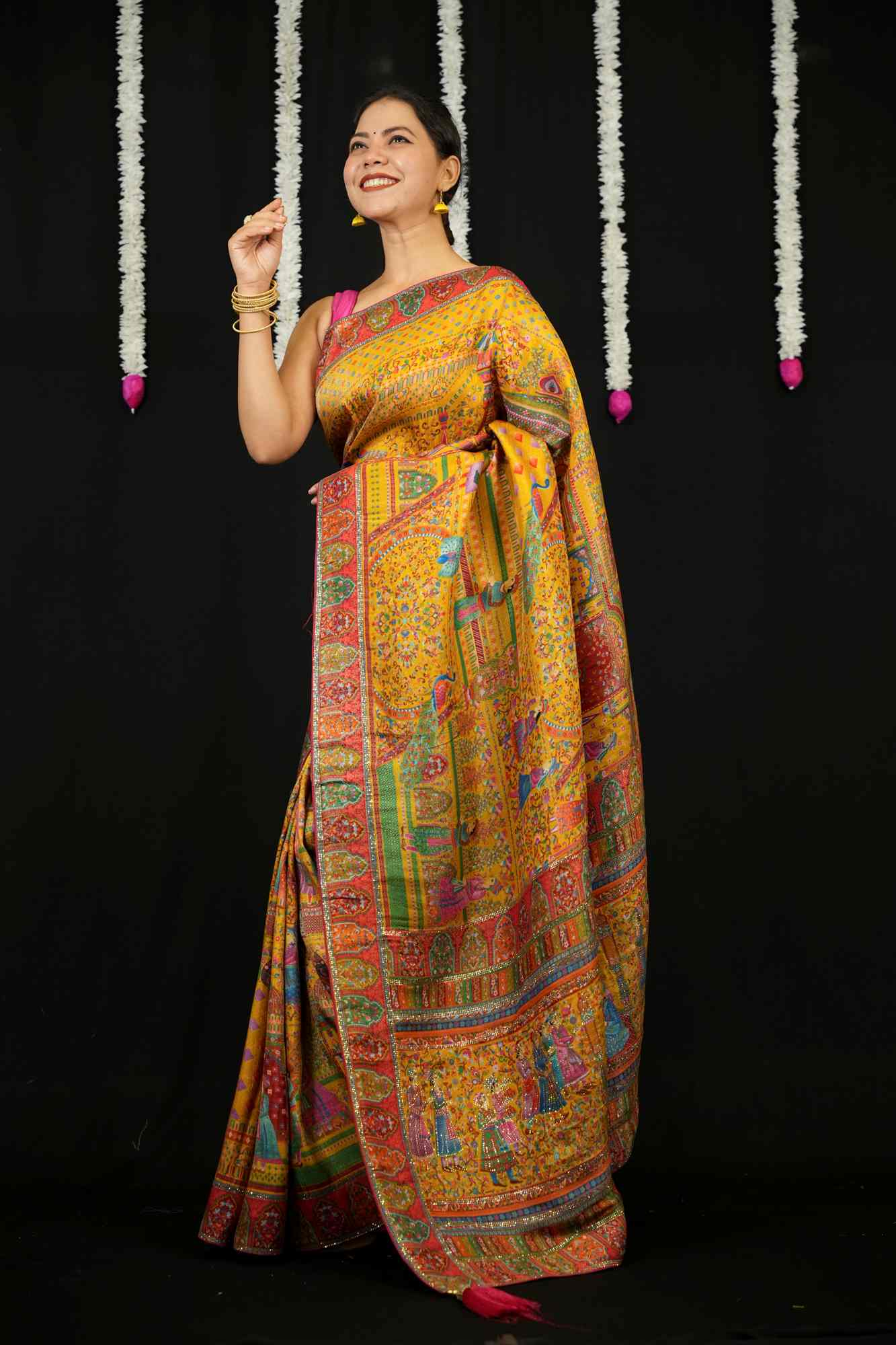 Silk Heritage with Mughal Darbar Weave, Intricate Motifs & Grand Pallu Ready To Wear Saree