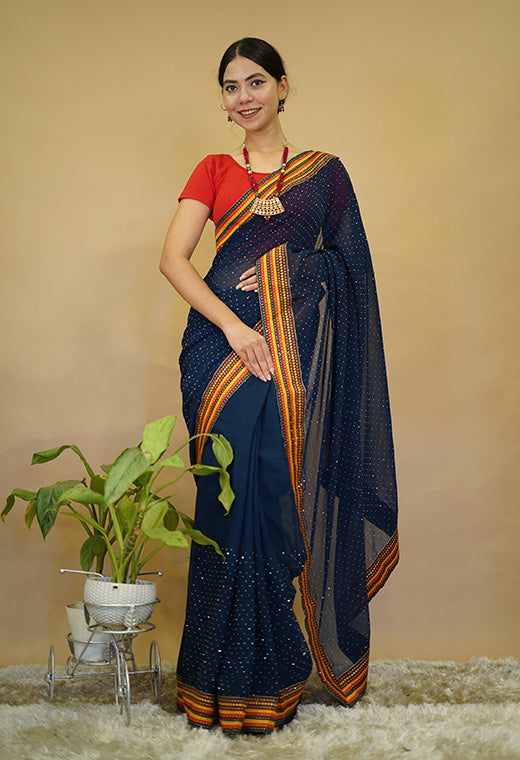 Ready to Wear One Minute Sarees Prestitched Sarees customised Plus Size