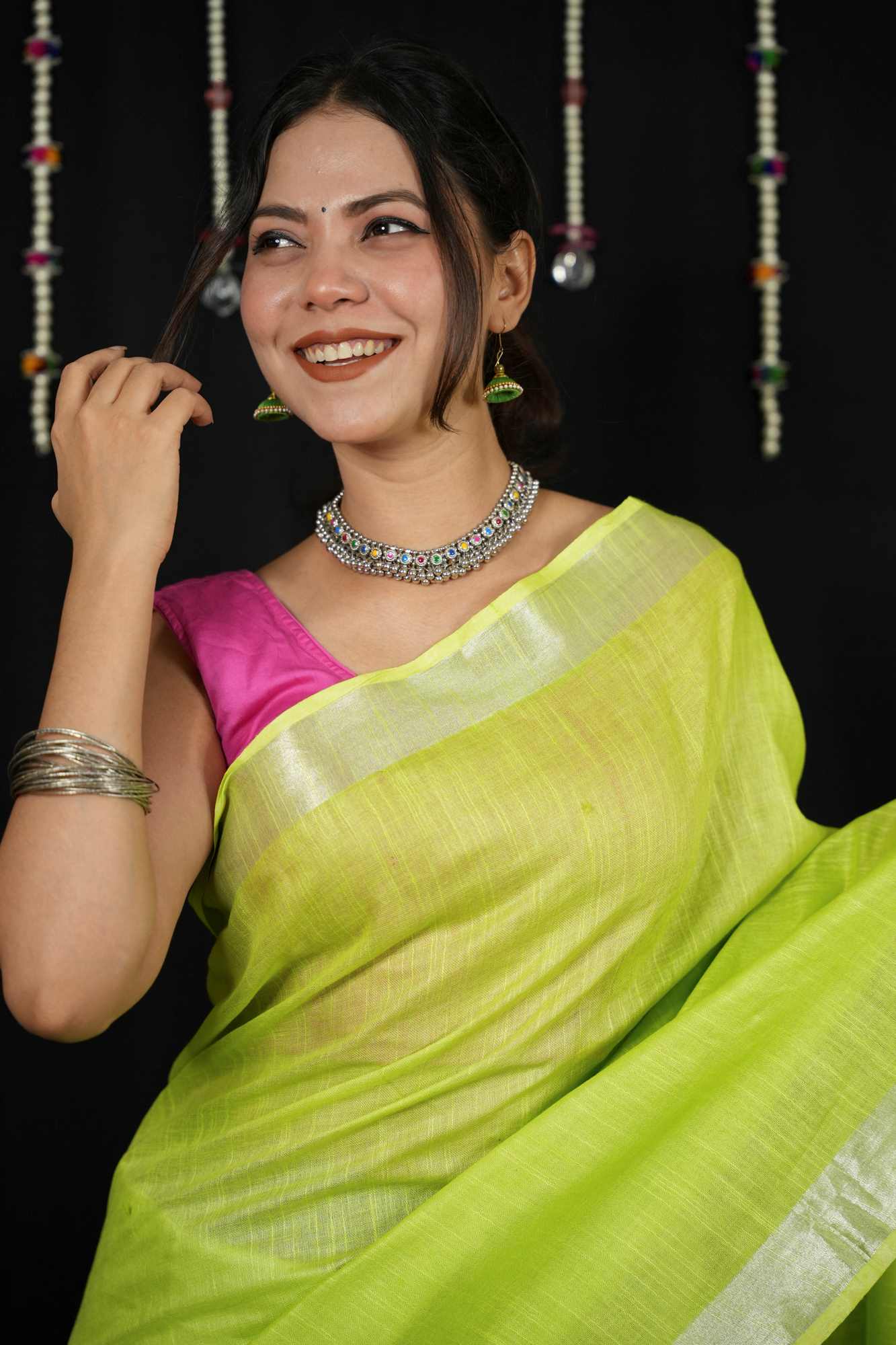 Linen Cotton with Traditional Hand Weaving Ready to Wear Saree