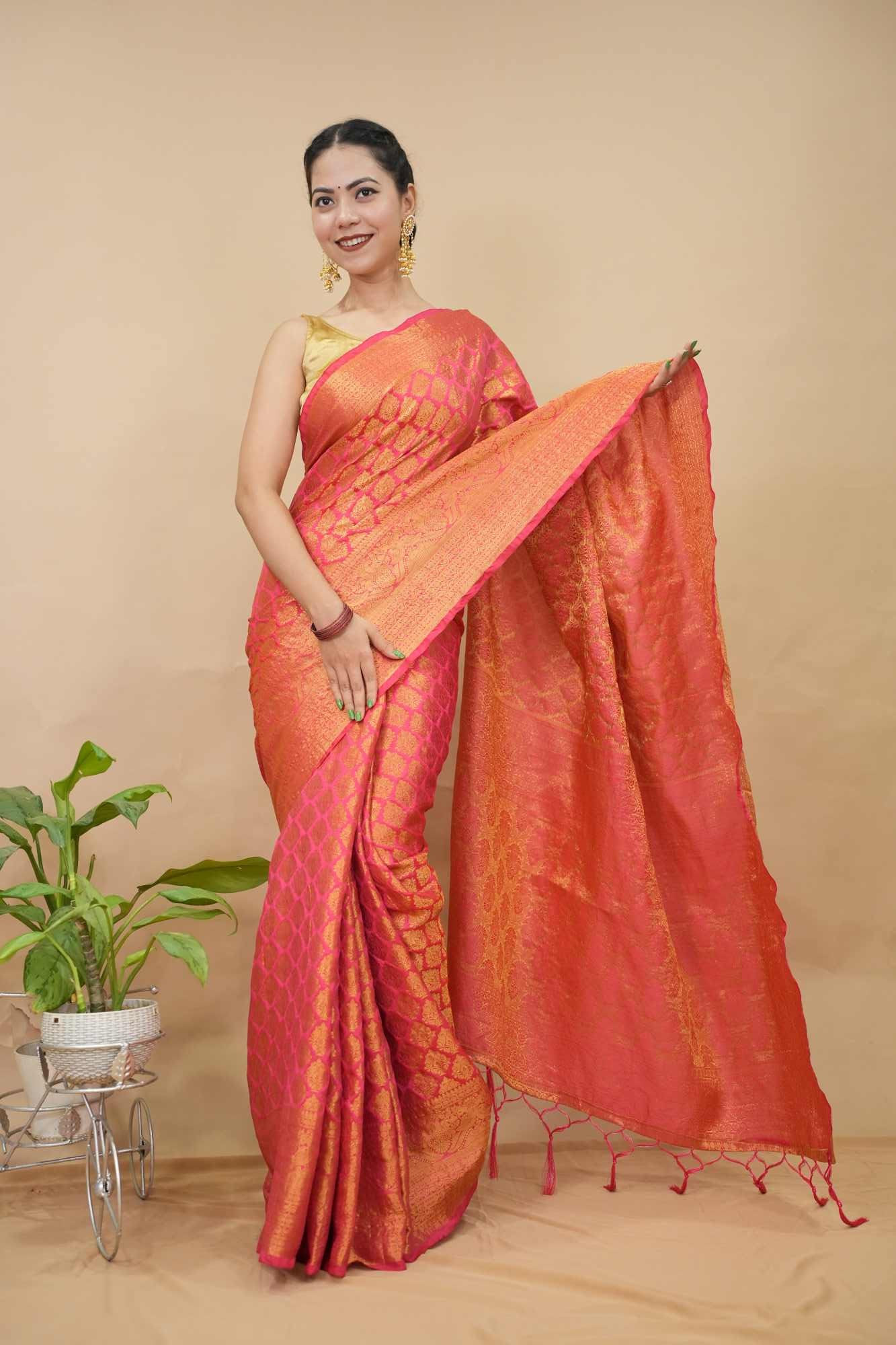 Ready to Wear One Minute Sarees Prestitched Sarees customised Plus Size