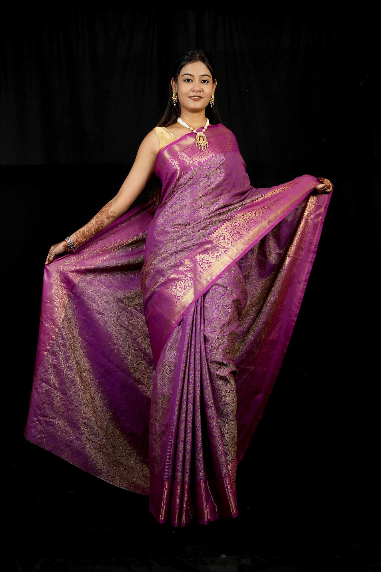 Tapeta Silk with Zari Weaving Ready To Wear Saree