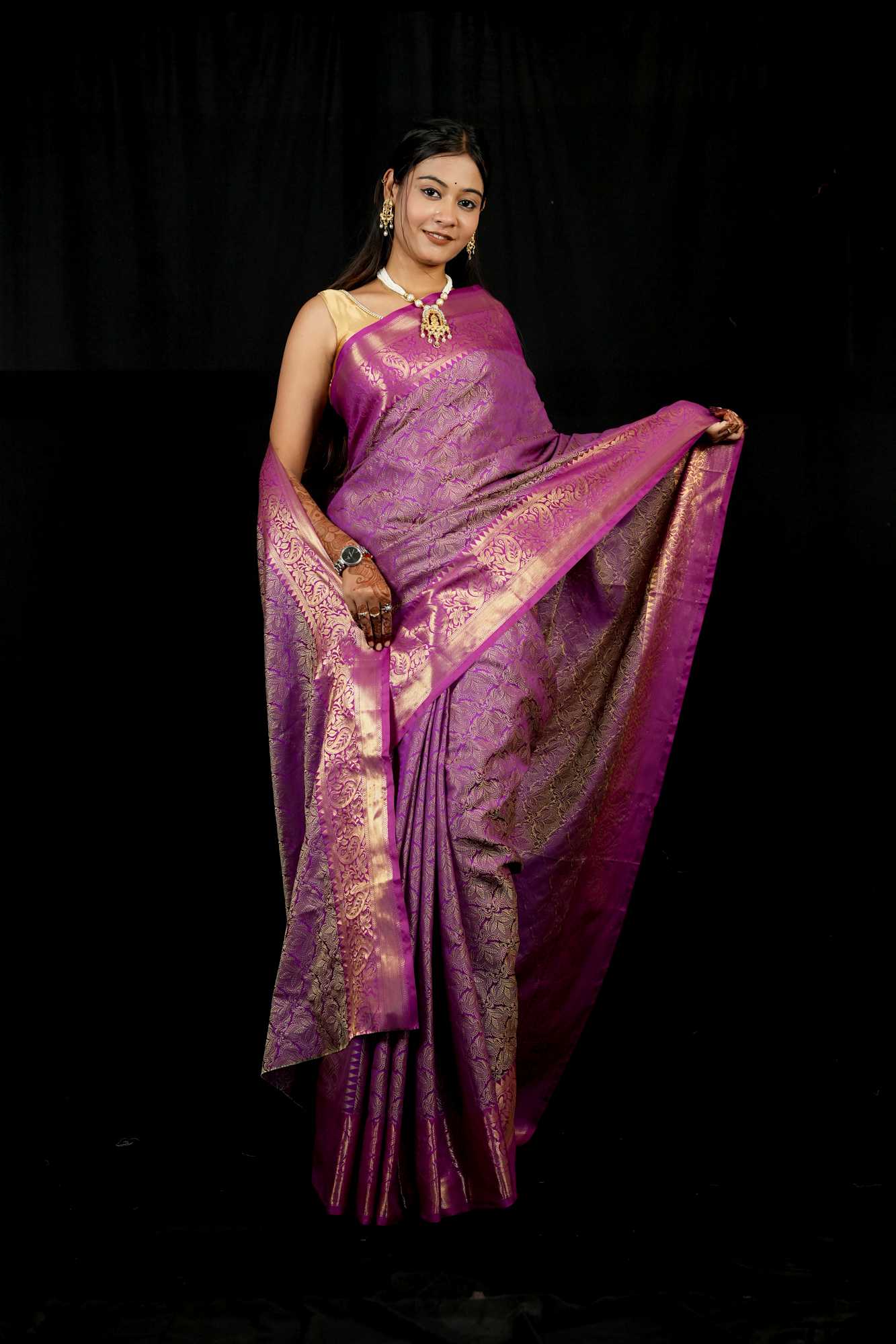 Tapeta Silk with Zari Weaving Ready To Wear Saree