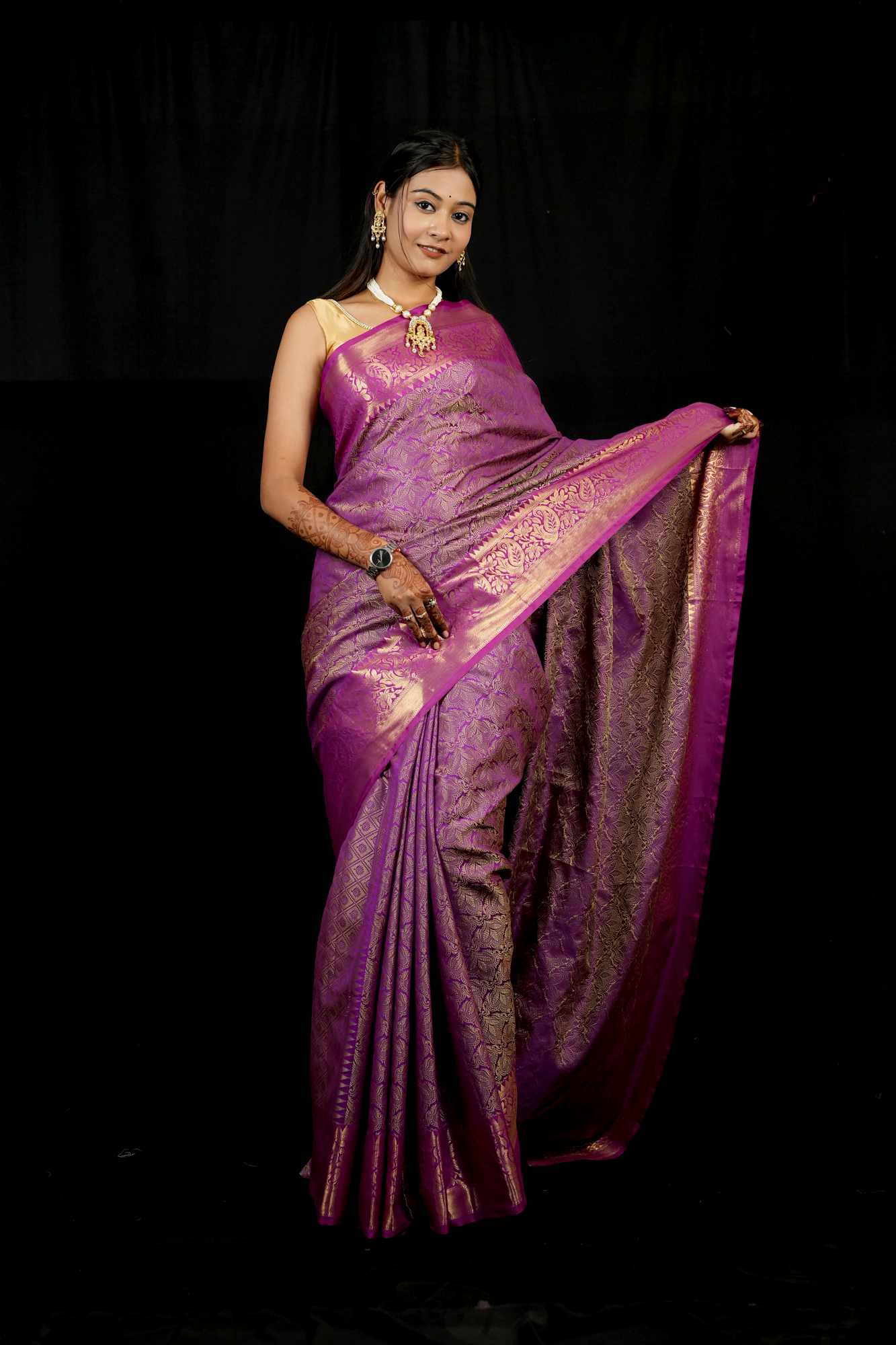 Tapeta Silk with Zari Weaving Ready To Wear Saree