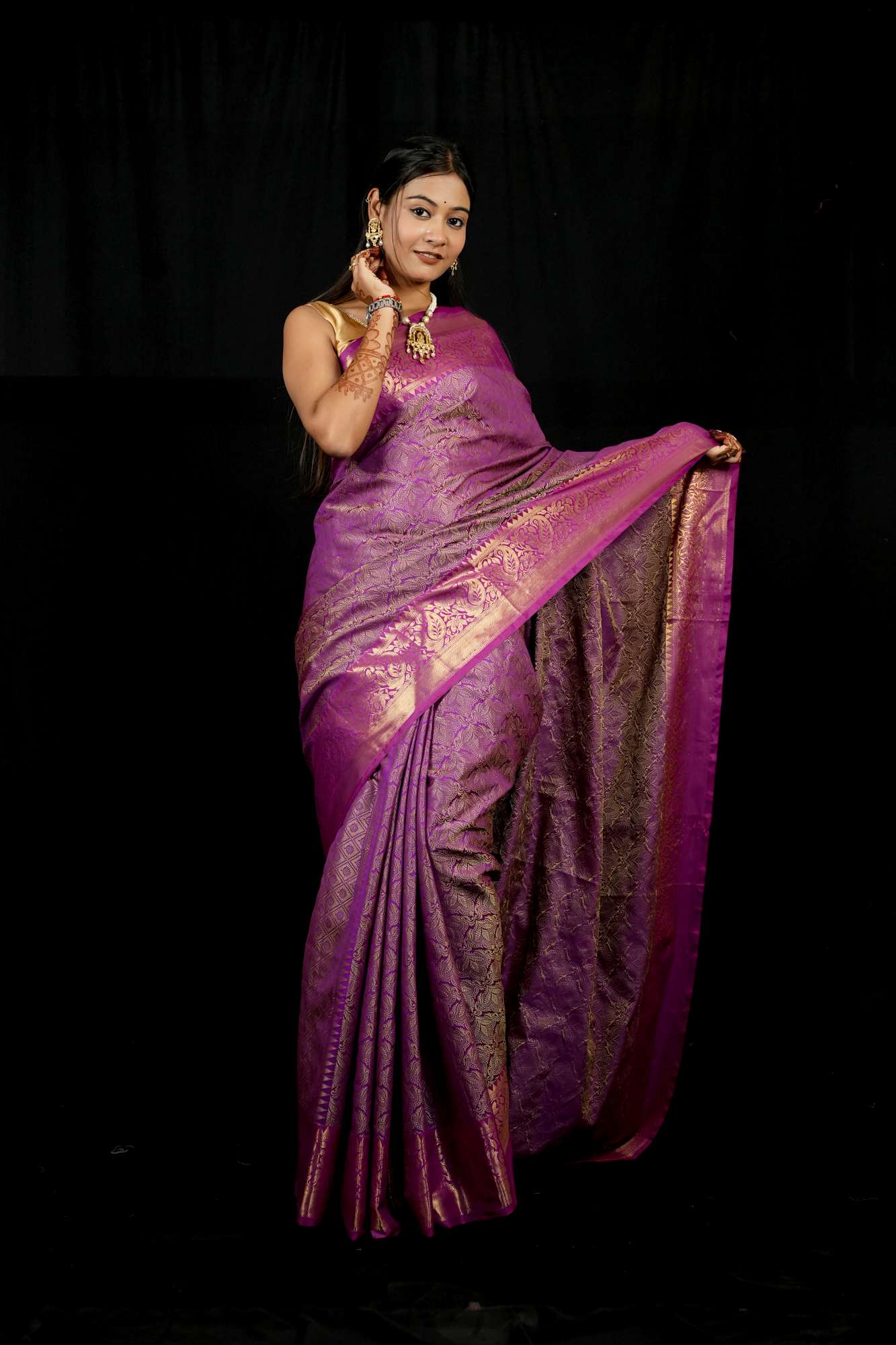 Tapeta Silk with Zari Weaving Ready To Wear Saree