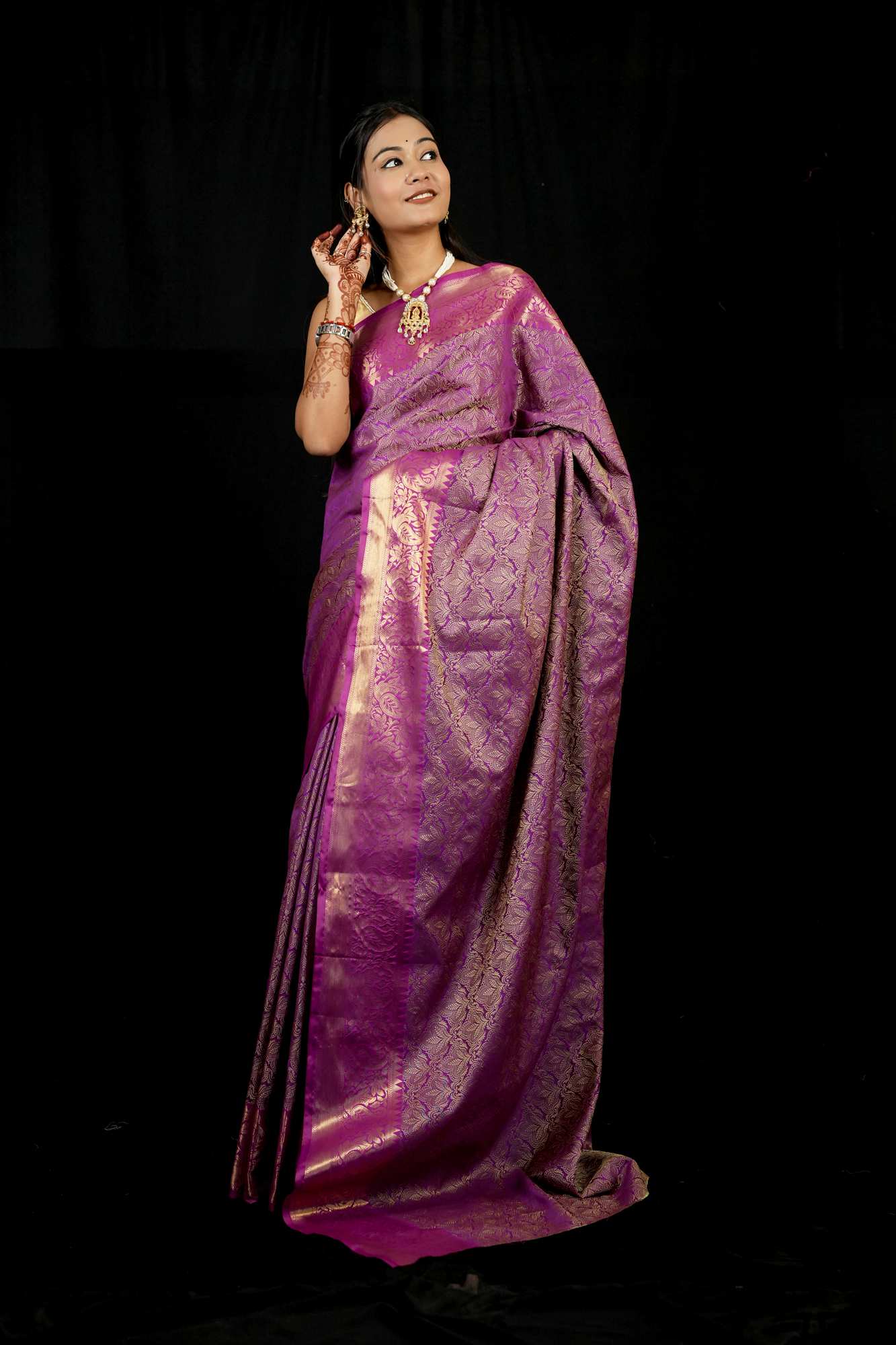 Tapeta Silk with Zari Weaving Ready To Wear Saree