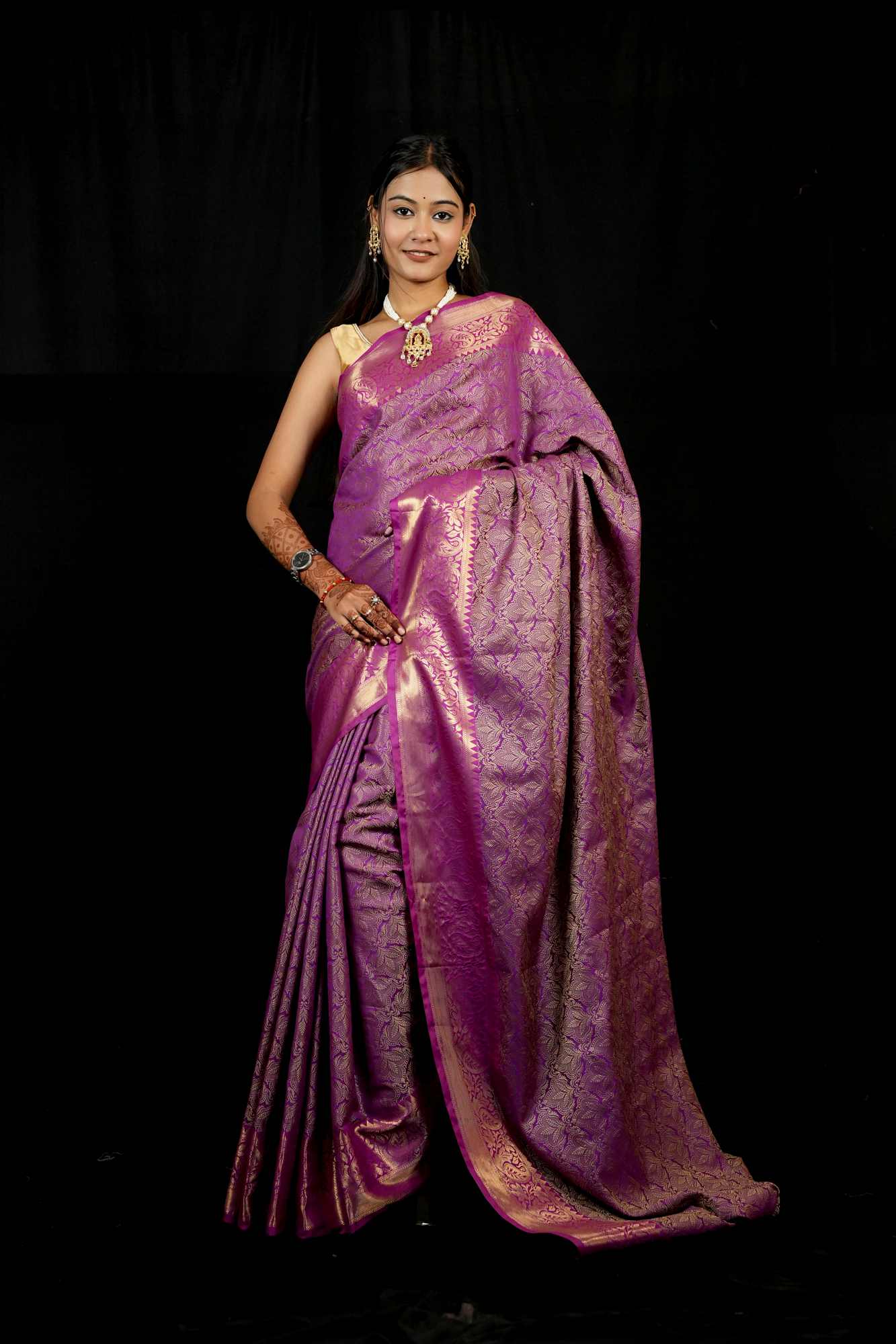 Tapeta Silk with Zari Weaving Ready To Wear Saree