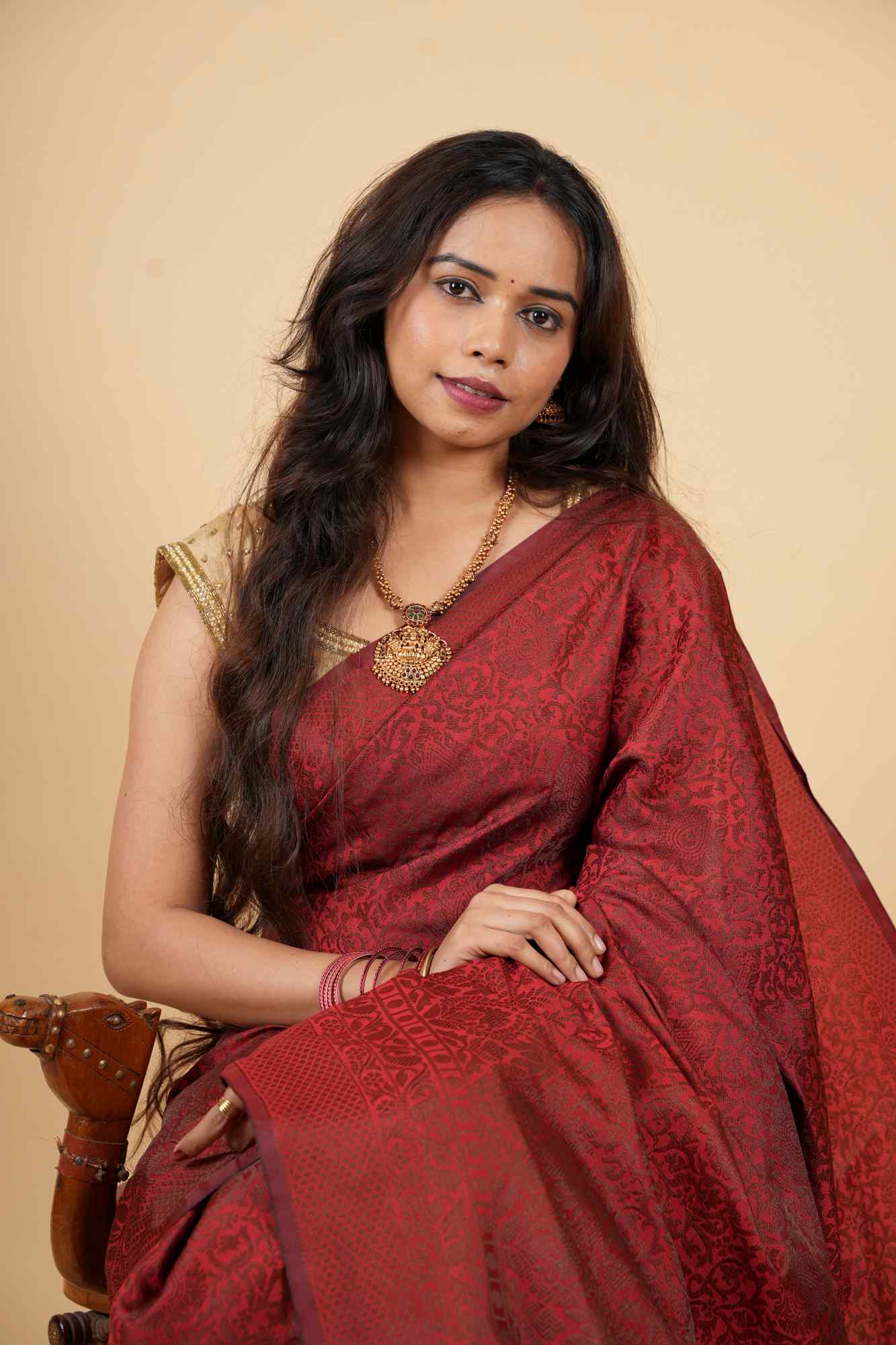 Kanchipuram with Intricate Zari and Ethnic Motifs Ready To Wear Saree