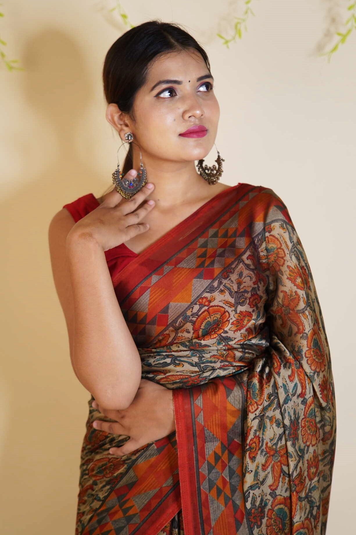 Ready To Wear Chiffon Floral Printed Wrap in 1 minute saree With Readymade Blouse - Isadora Life Online Shopping Store