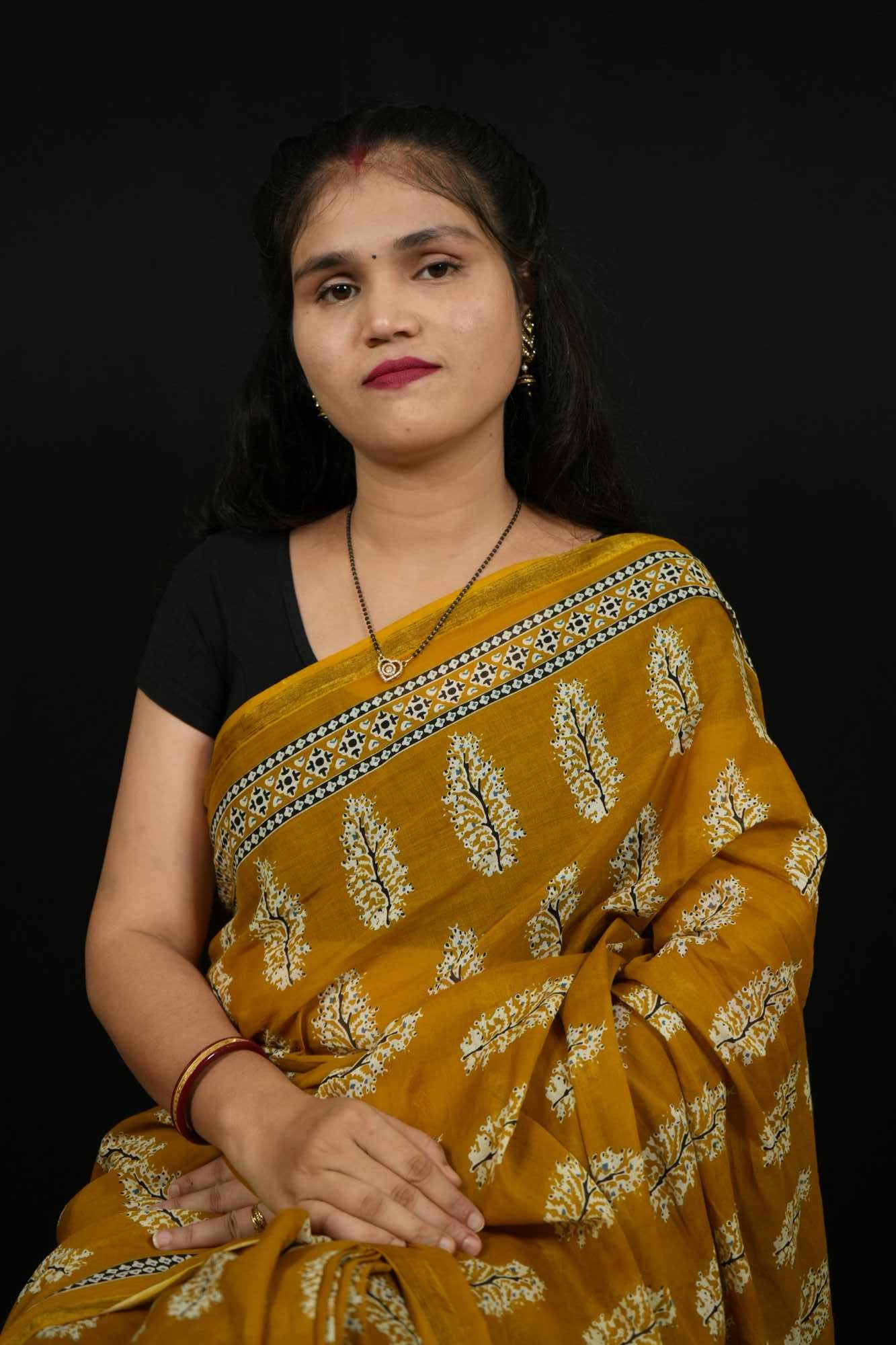 Jaipuri Sanganeri prestitched mul mul saree