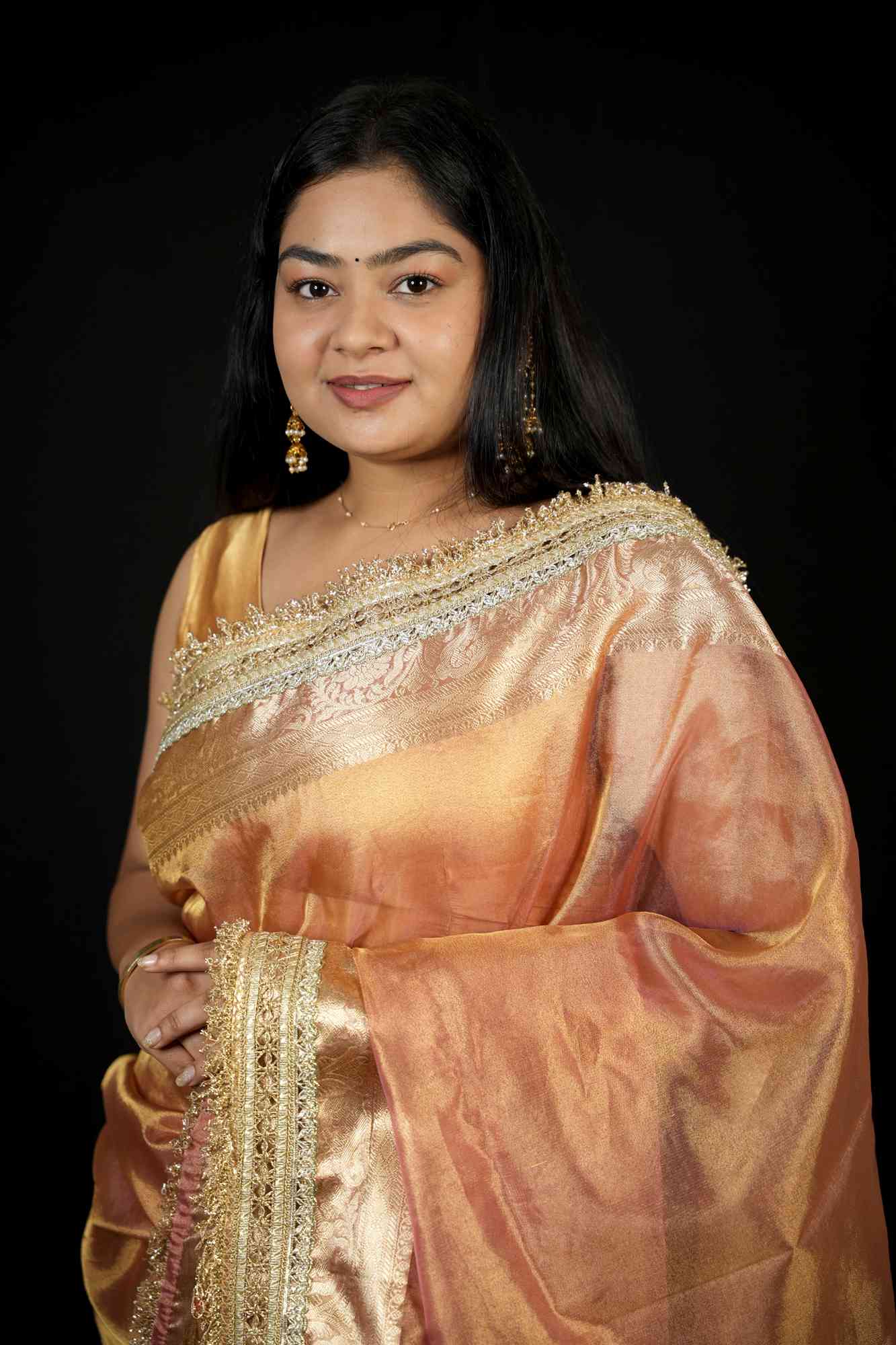 Designer Lace Border With Tissue Silk Beautiful Floral Weaving Pallu Ready To Wear Saree