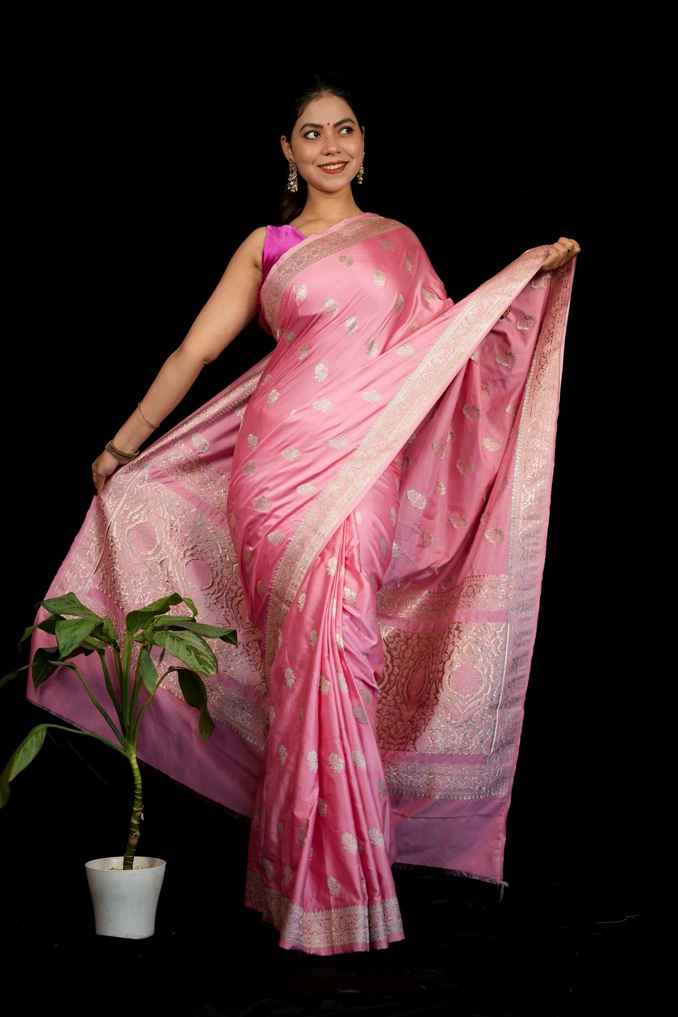 Mashru Silk Ready To Wear Saree