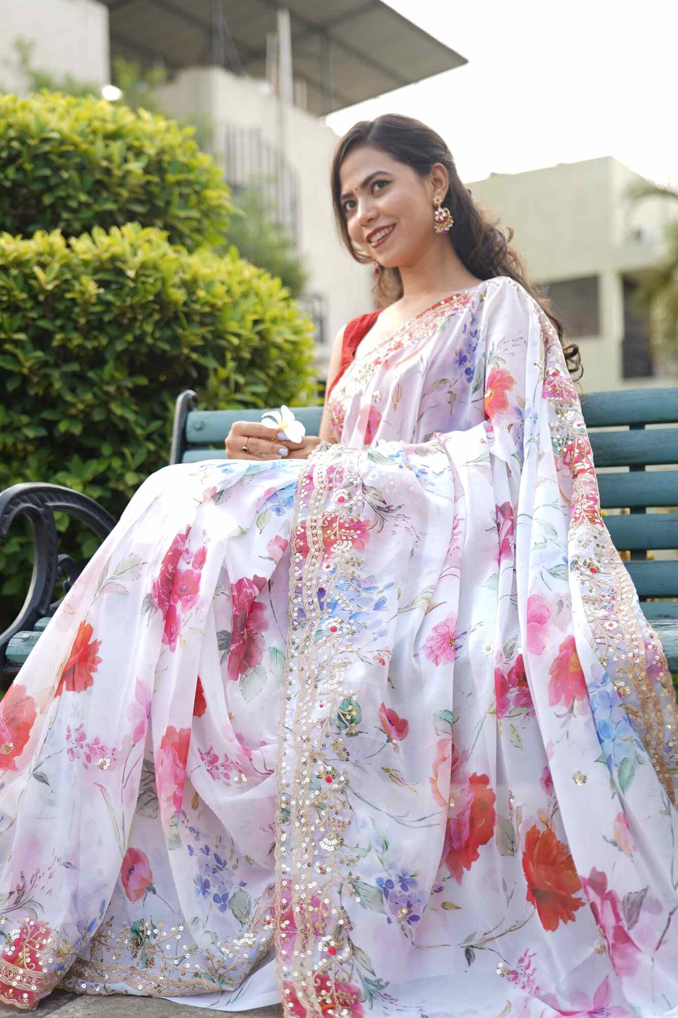 Ready to Wear Georgette Sequence And Sequins Work Wrap in 1 minute saree With Readymade Blouse - Isadora Life