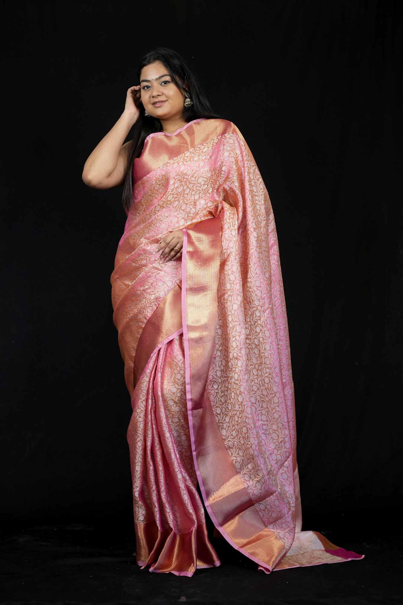 Sai Pallavi inspired Kanjivaram ready to wear saree