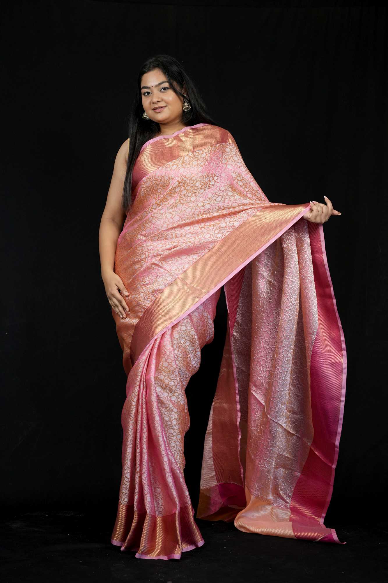 Sai Pallavi inspired Kanjivaram ready to wear saree