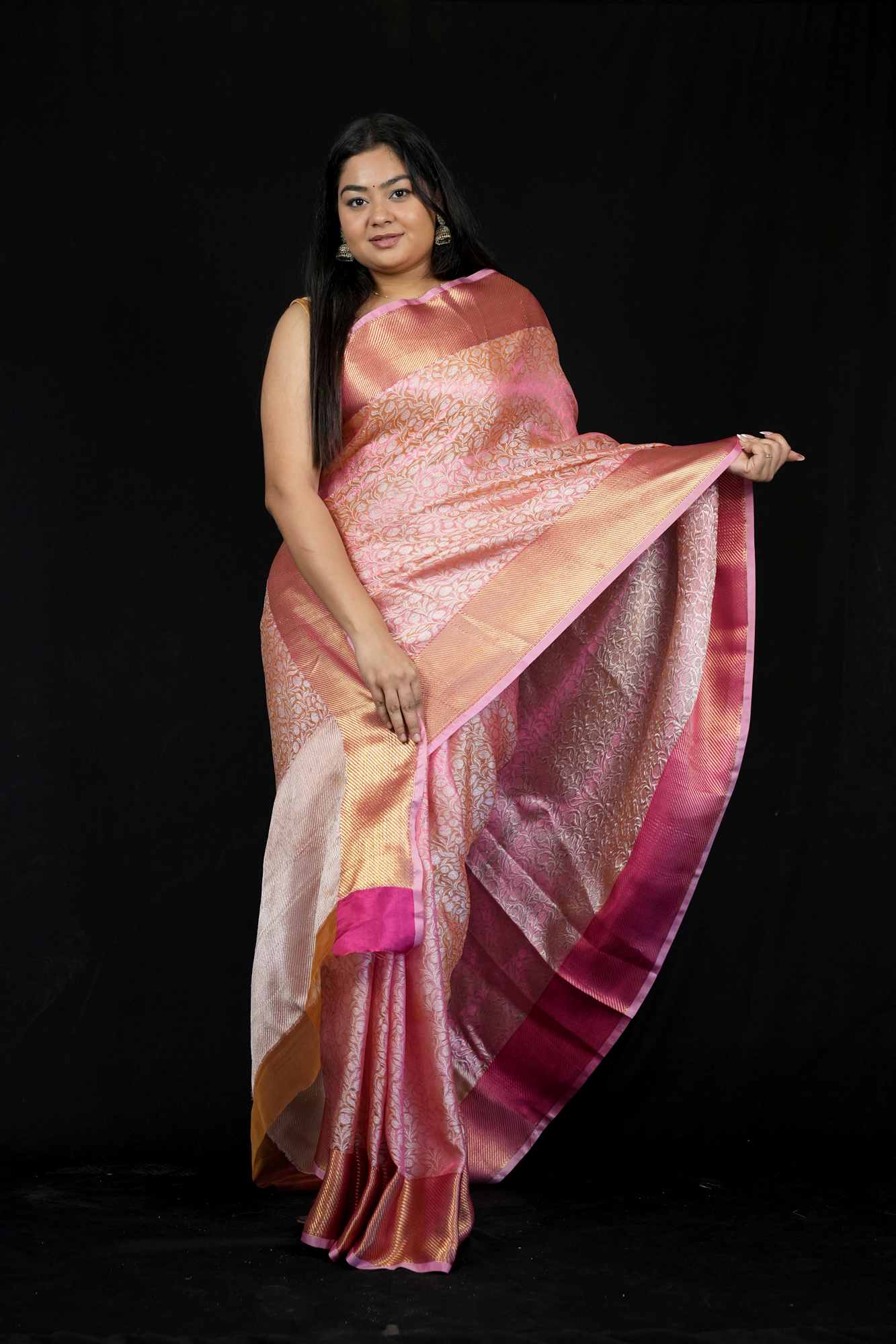 Sai Pallavi inspired Kanjivaram ready to wear saree