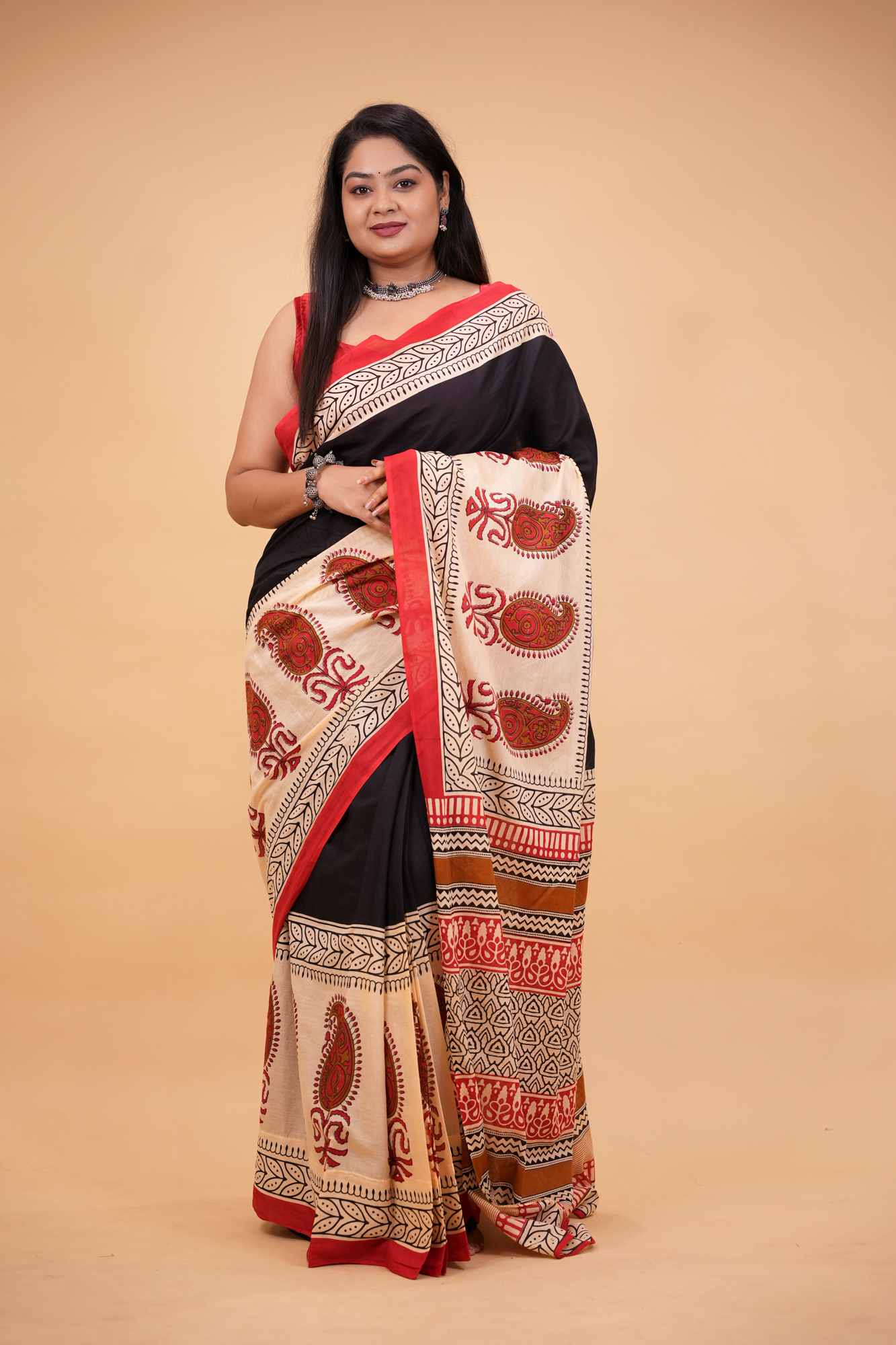 Cotton Jaipuri Ready To Wear Saree