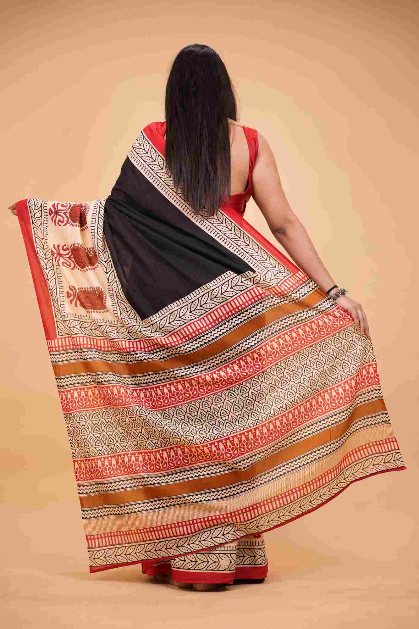 Cotton Jaipuri Ready To Wear Saree