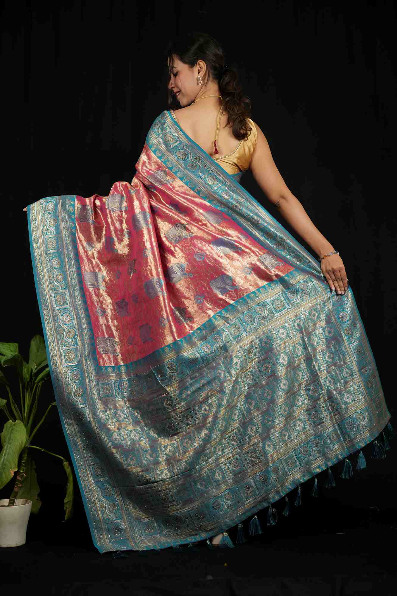 Kanchipuram ready to wear saree