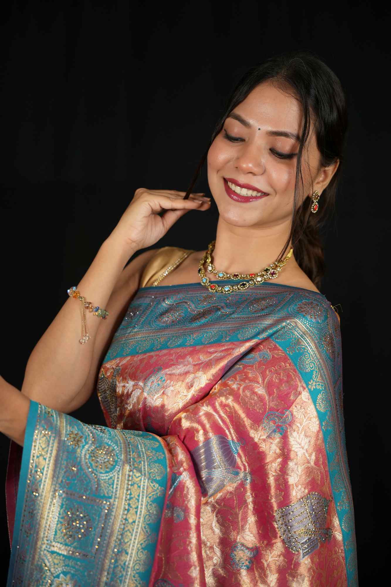 Kanchipuram ready to wear saree