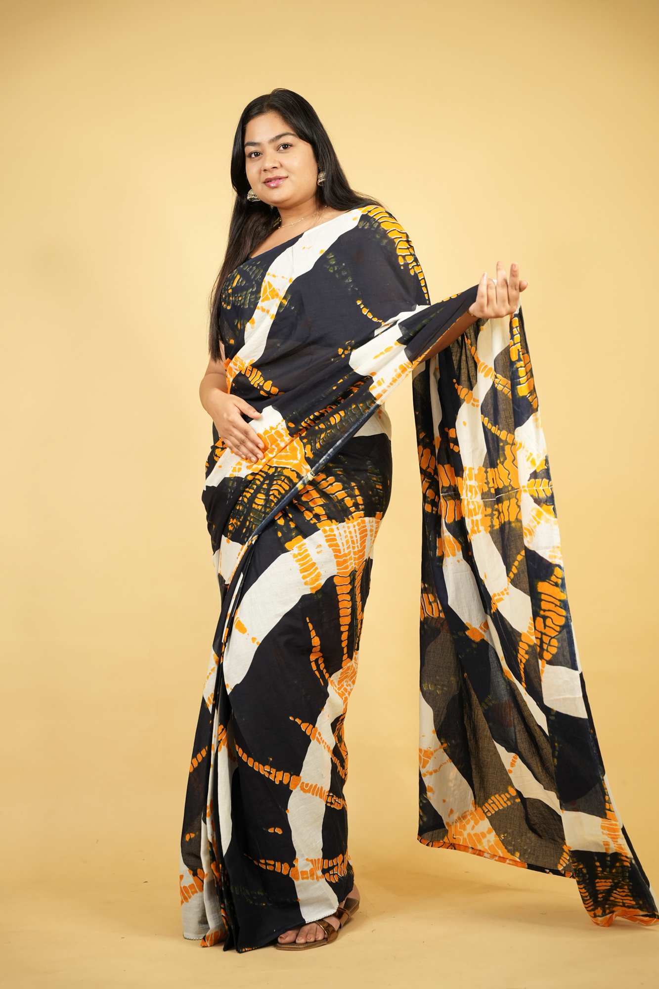 Mulmul Cotton Jaipuri Printed Ready to wear Saree