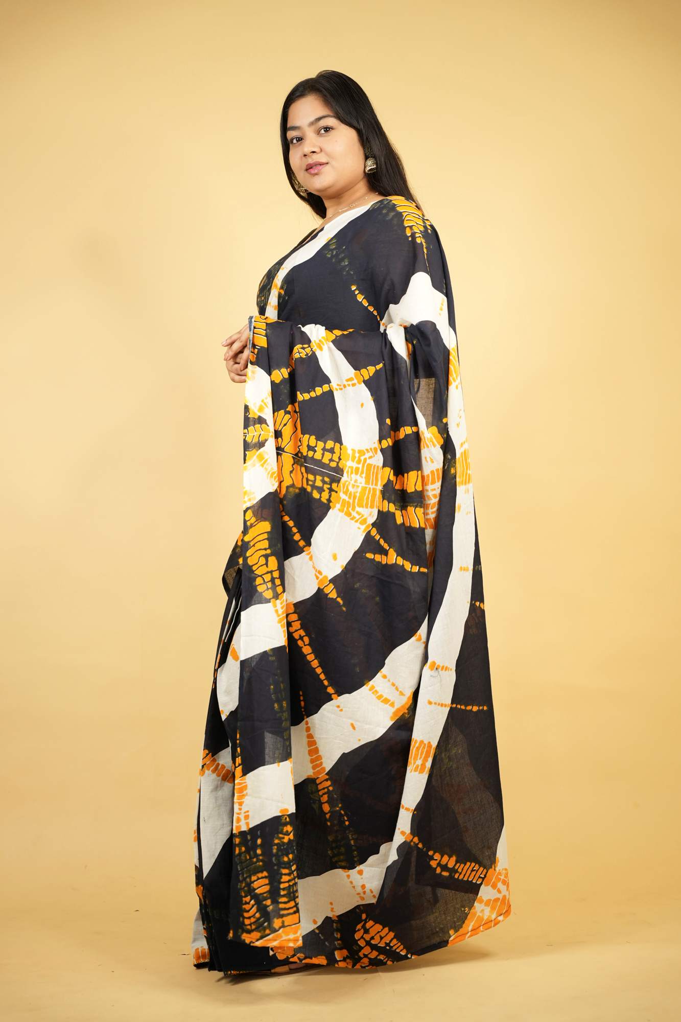 Mulmul Cotton Jaipuri Printed Ready to wear Saree