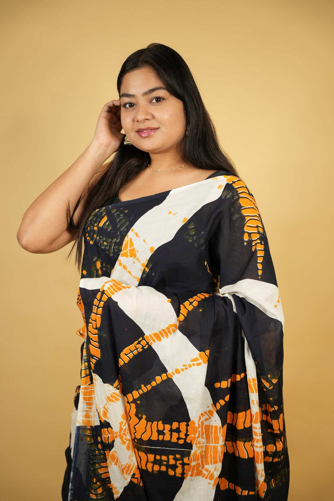 Mulmul Cotton Jaipuri Printed Ready to wear Saree