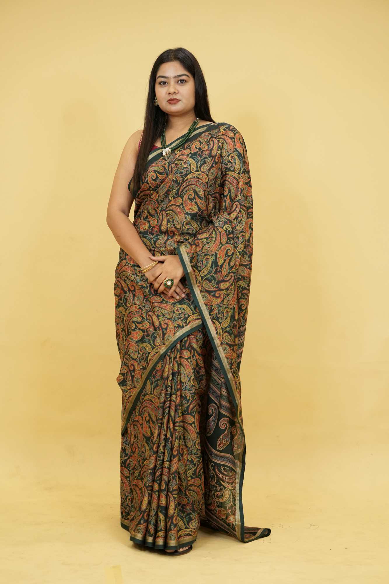 Beautiful Kashmiri Pashmina print ready to wear saree