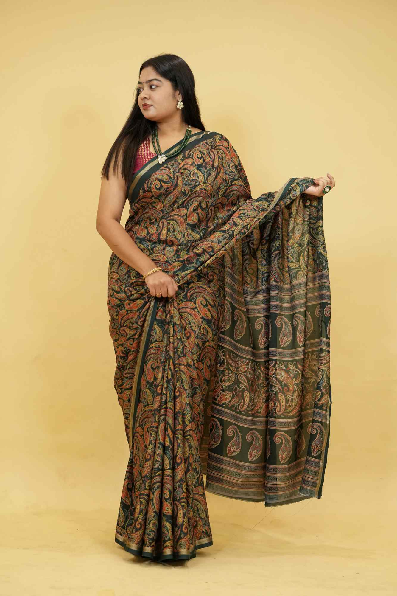 Beautiful Kashmiri Pashmina print ready to wear saree