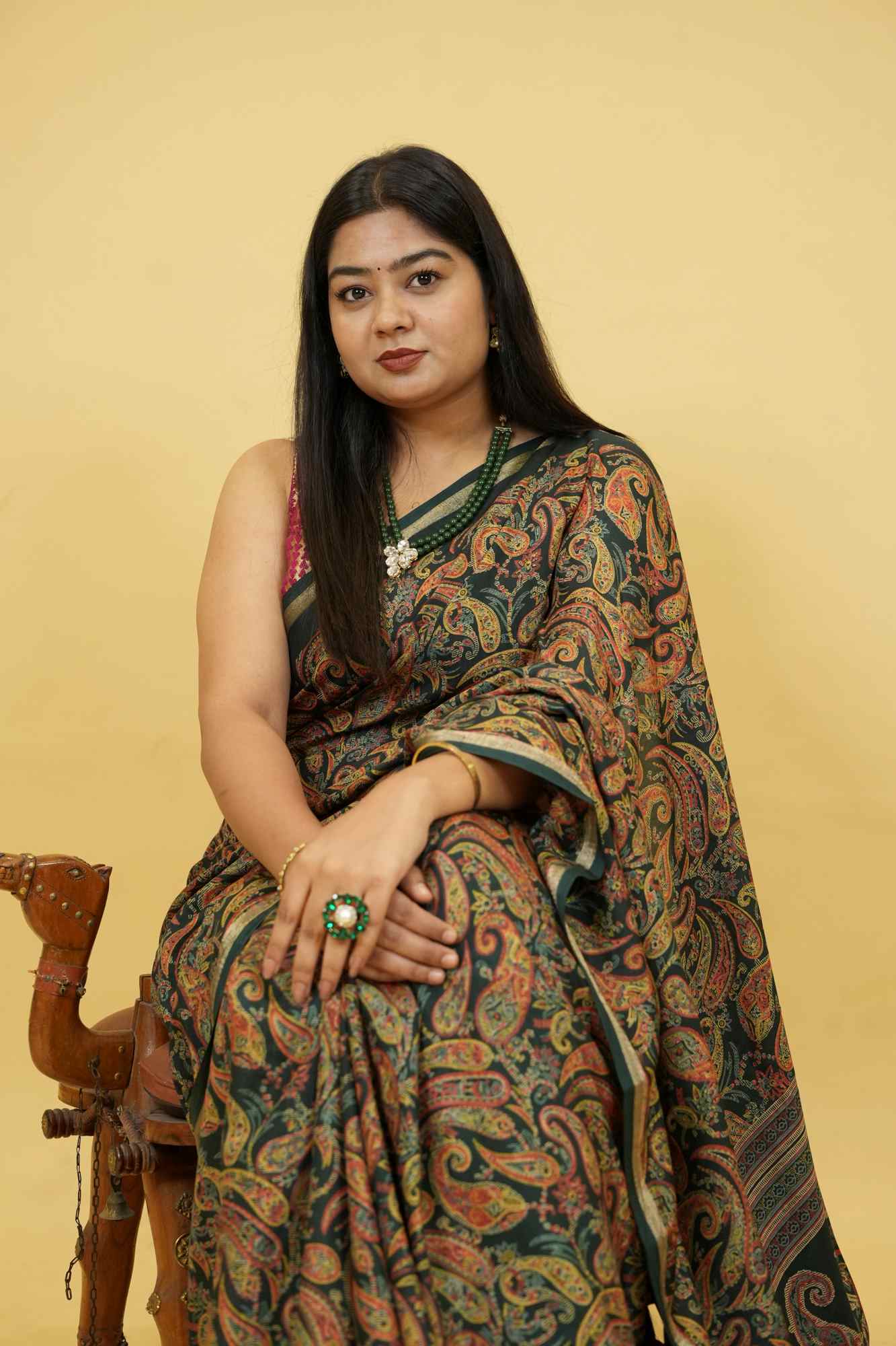 Beautiful Kashmiri Pashmina print ready to wear saree