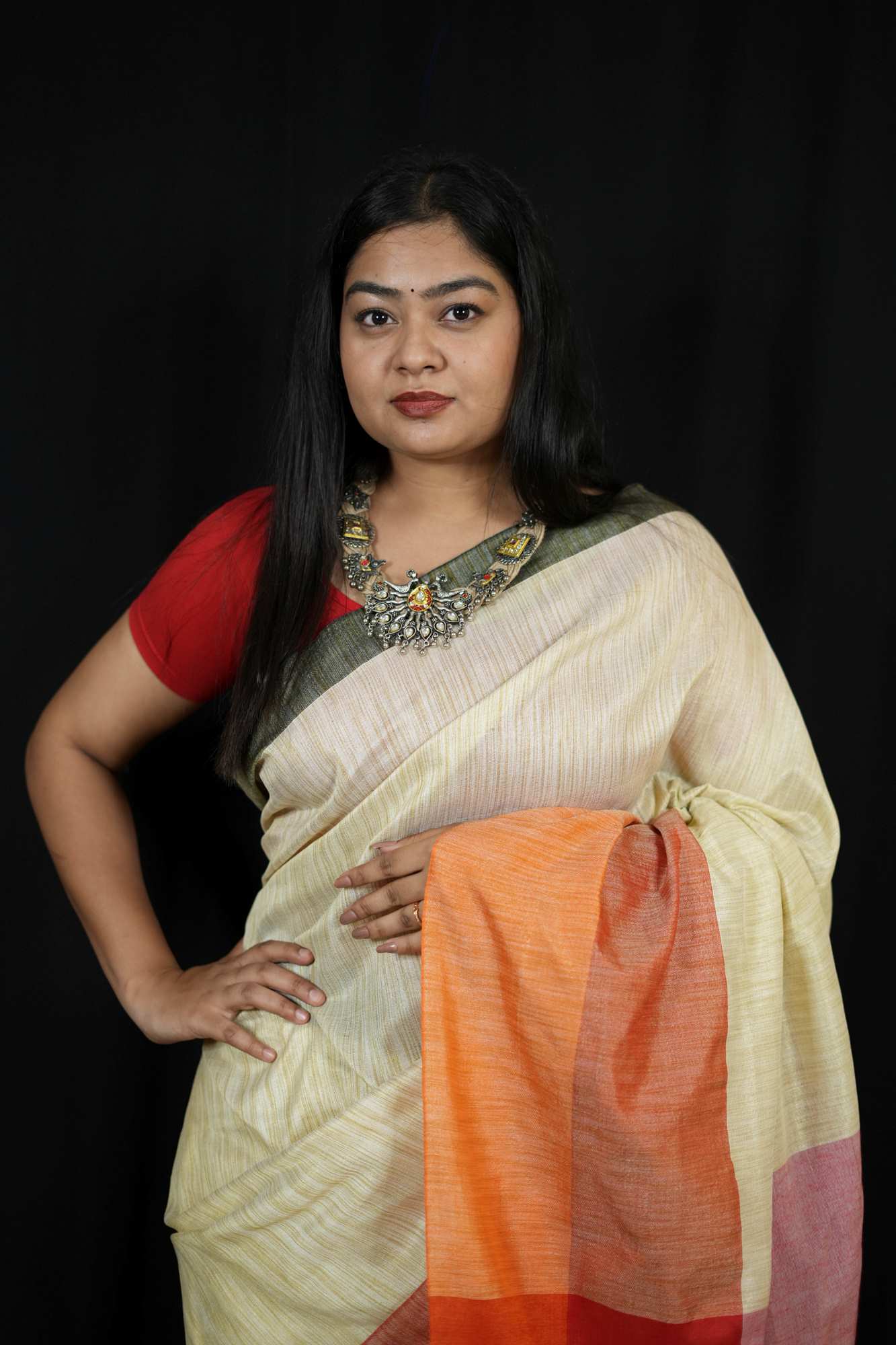 Traditional Weaving Jhute Cotton Ready to Wear Saree