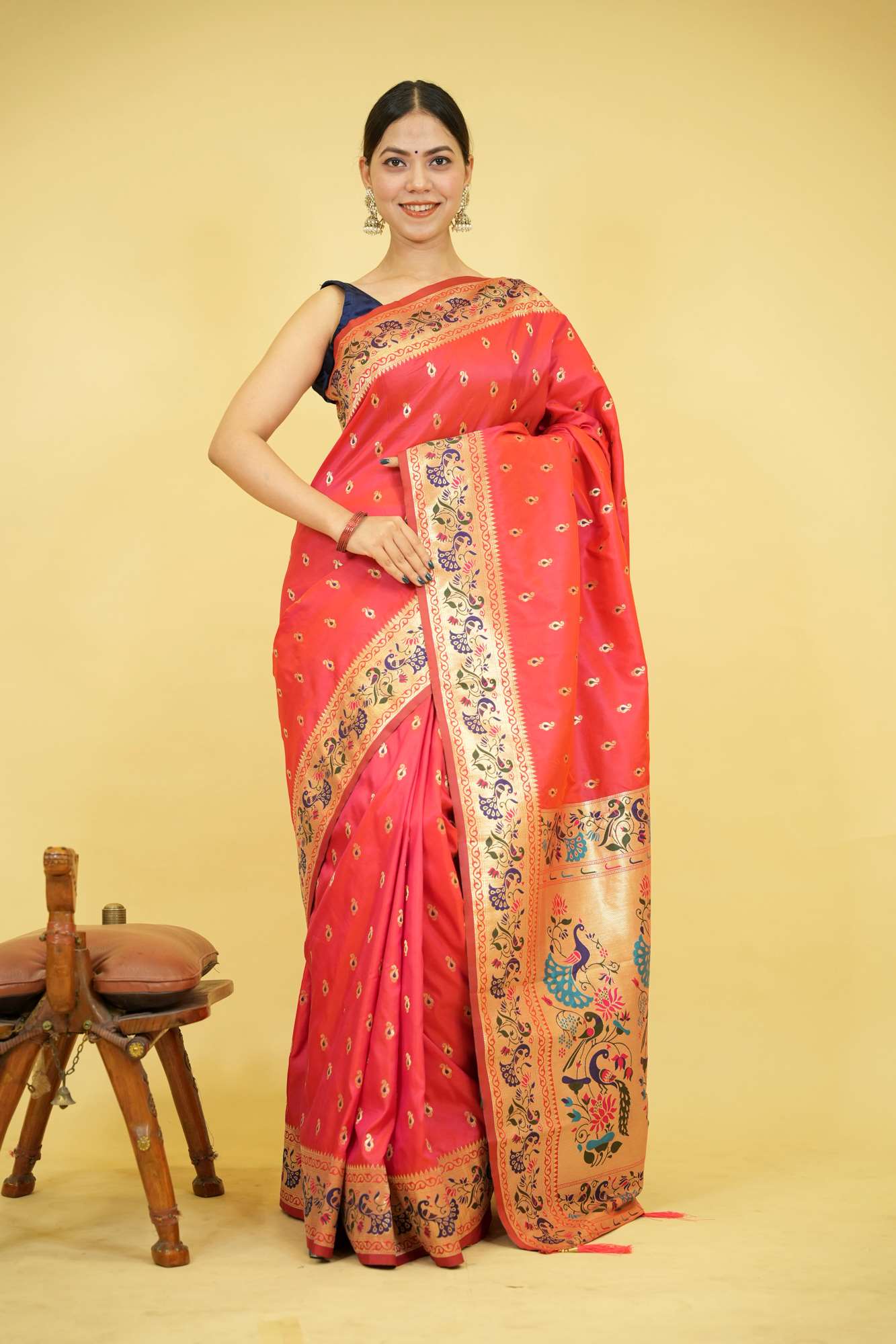 Gorgeous Paithani inspired Ready to Wear Saree
