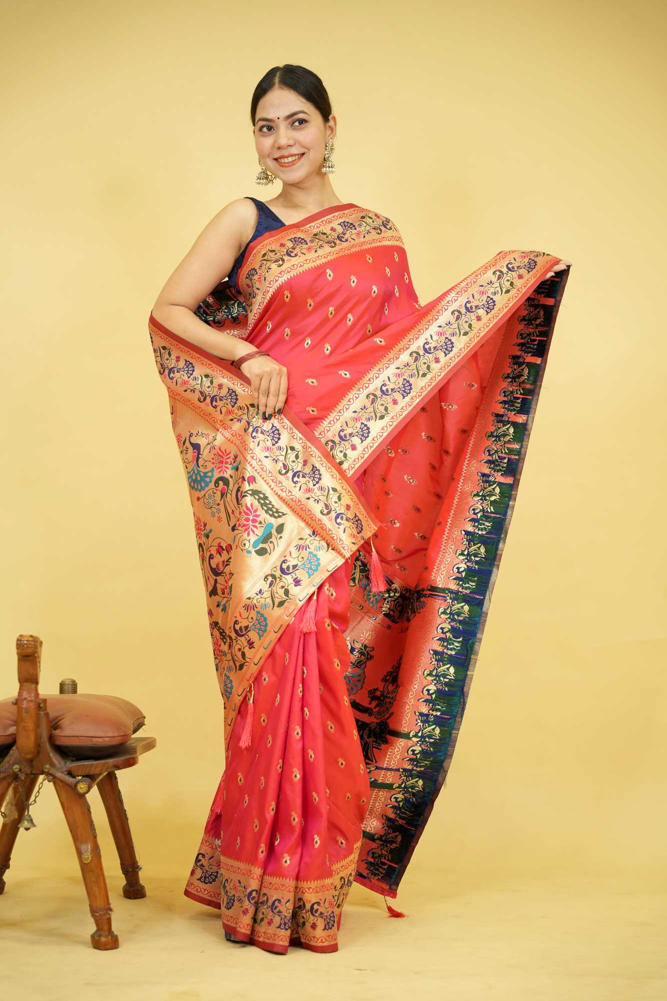 Gorgeous Paithani inspired Ready to Wear Saree