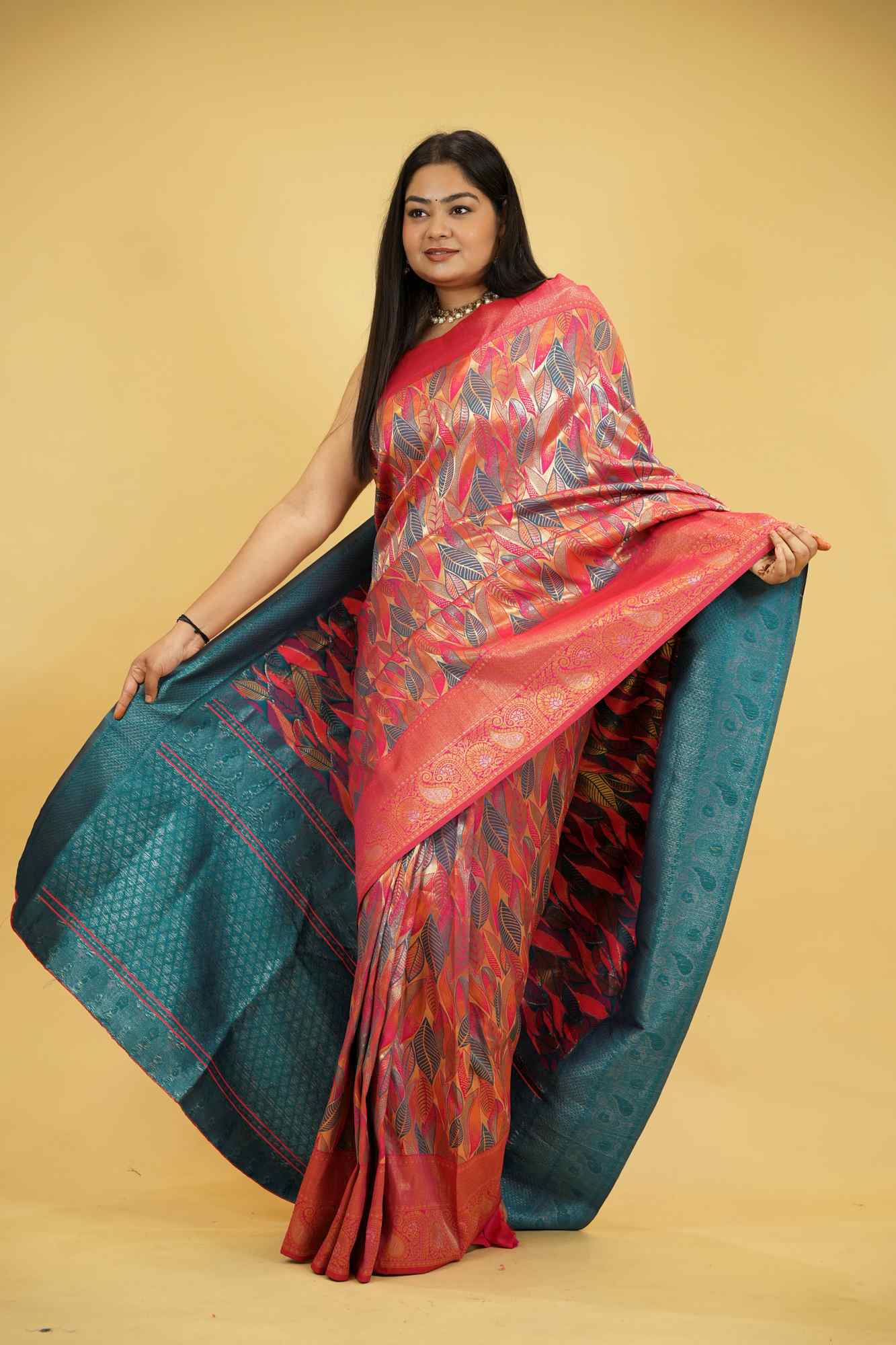 Dhoop Chaav Pink Toned Soft Silk Kanjivaram With zari woven Wrap in 1 minute saree