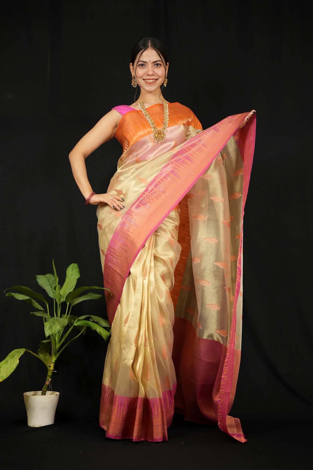 Kanjivaram ready to wear saree for wedding