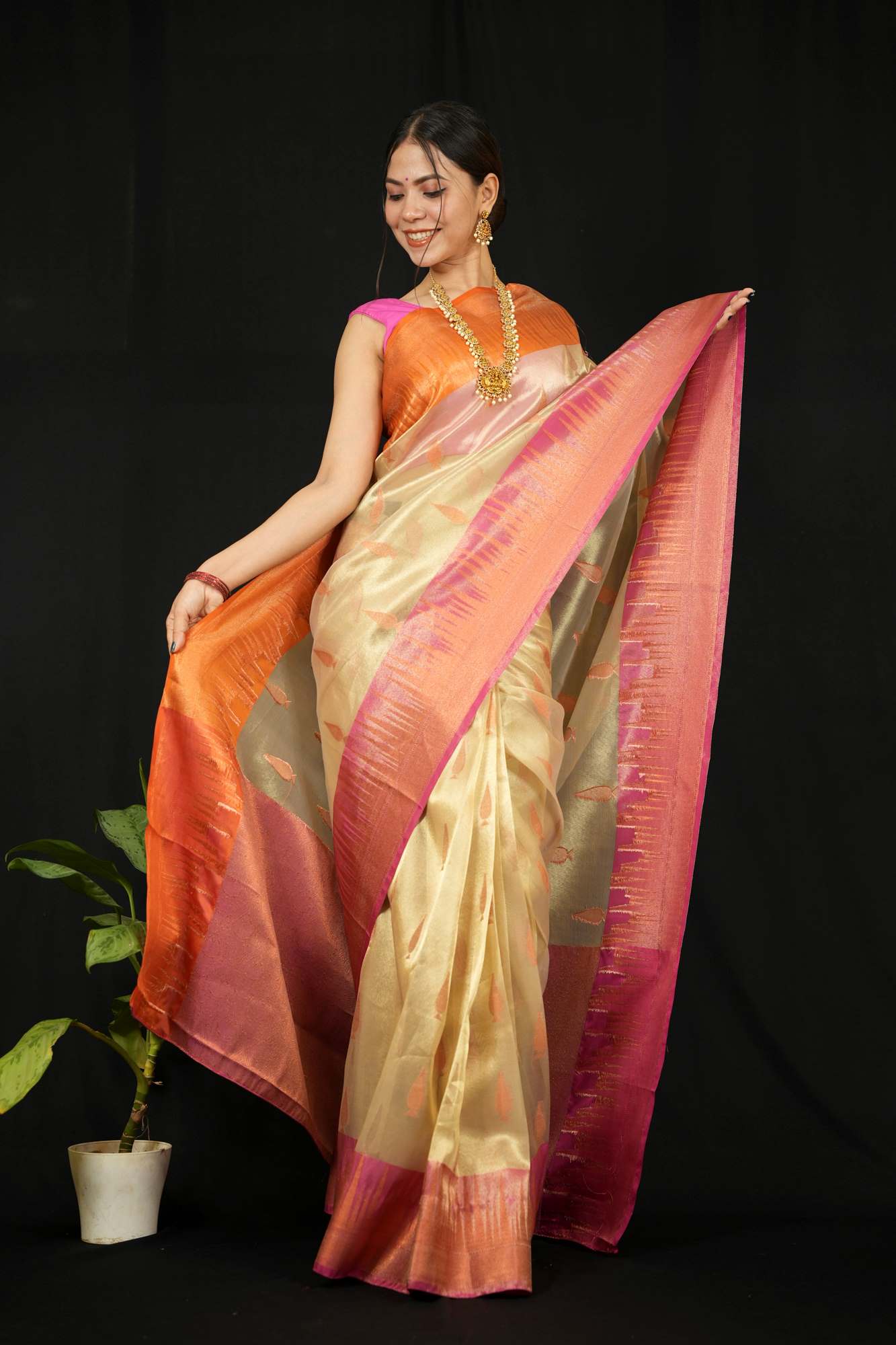Kanjivaram ready to wear saree for wedding