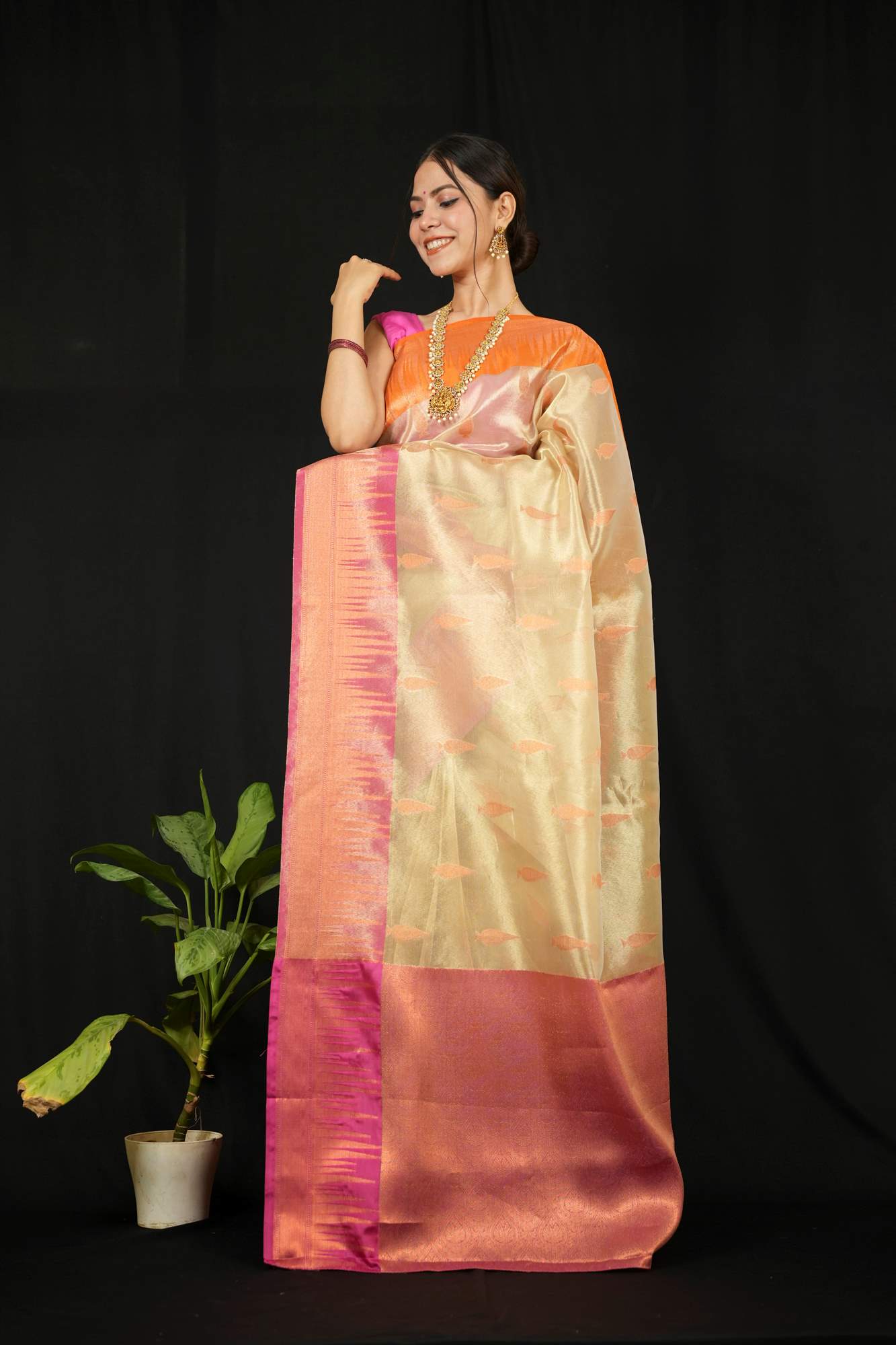 Kanjivaram ready to wear saree for wedding