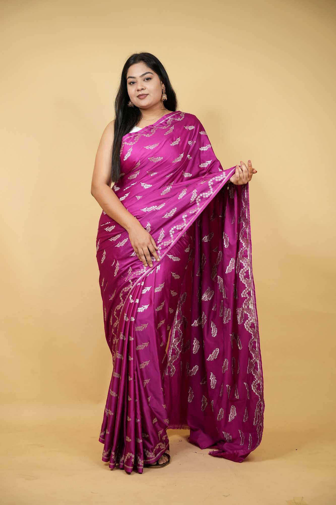 The Softest Mashru Silk Meets Timeless Zari. Ready in 30 Seconds