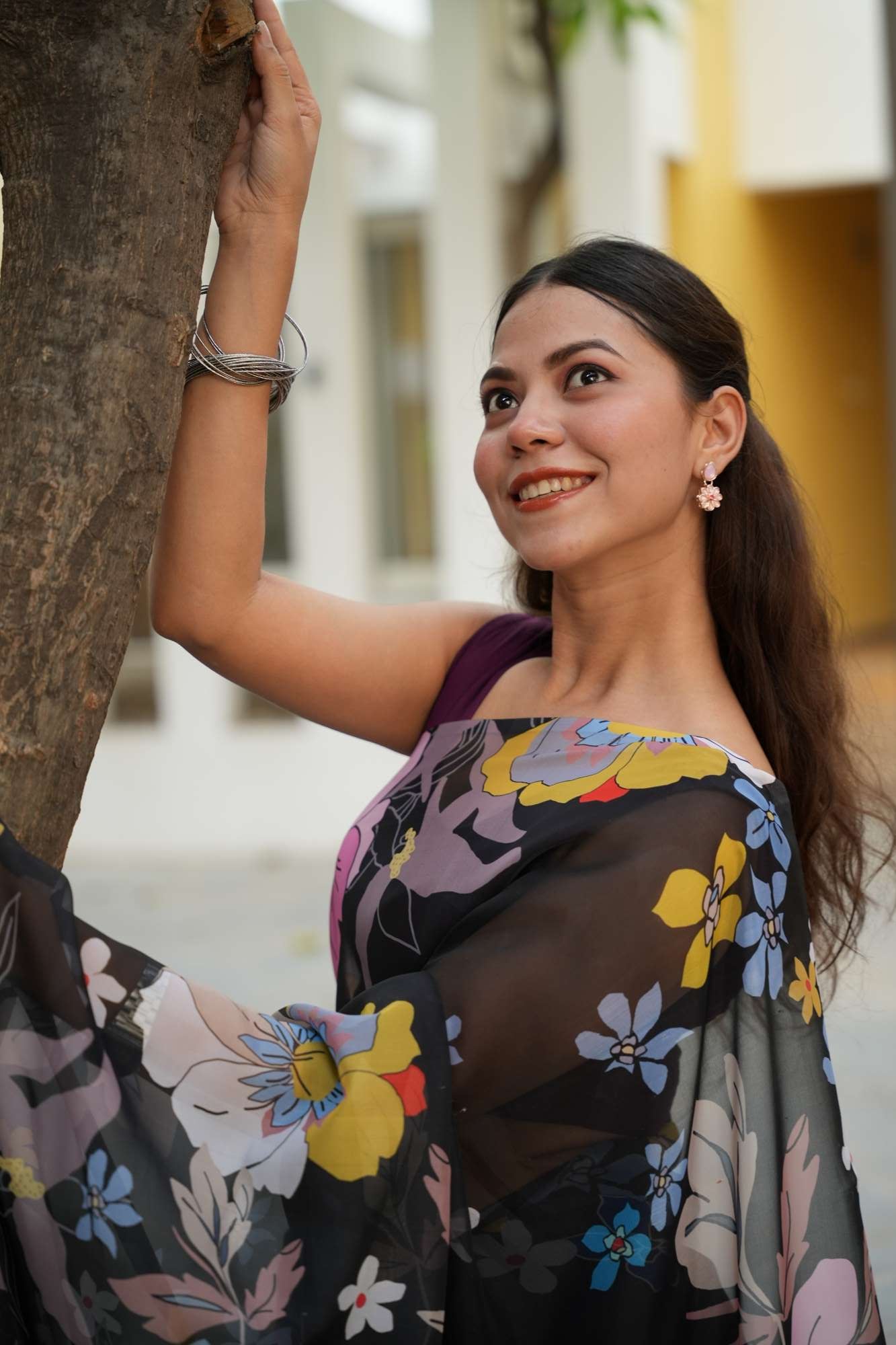 Georgette Summery Prestitched Ready to Wear Saree